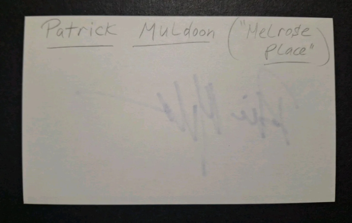 Patrick Muldoon — PATRICK MULDOON - STARSHIP TROOPERS / MELROSE PLACE - SIGNED 3x5 Index Card, изображение 4