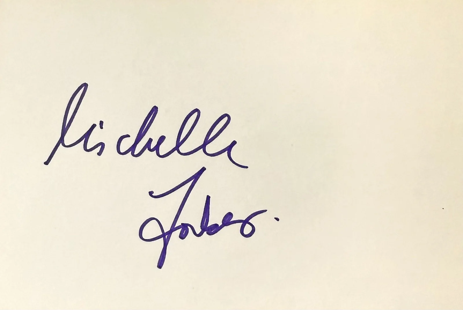 Michelle Forbes — MICHELLE FORBES Autograph Signed 4x6 INDEX CARD The Killing STAR TREK True Blood, изображение 3