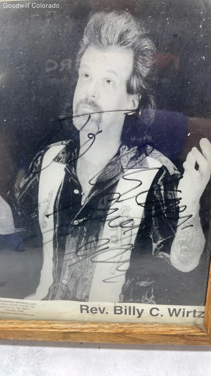 Autographed Rev. Billy C. Wirtz Framed Photograph - Signature Not Authenticated, изображение 3