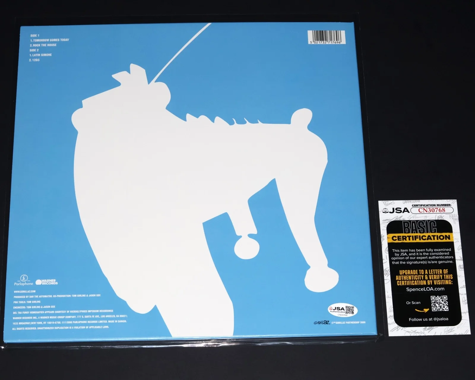 JAMIE HEWLETT Signed GORILLAZ Tomorrow Comes Today VINYL LP autograph + JSA COA, image 3