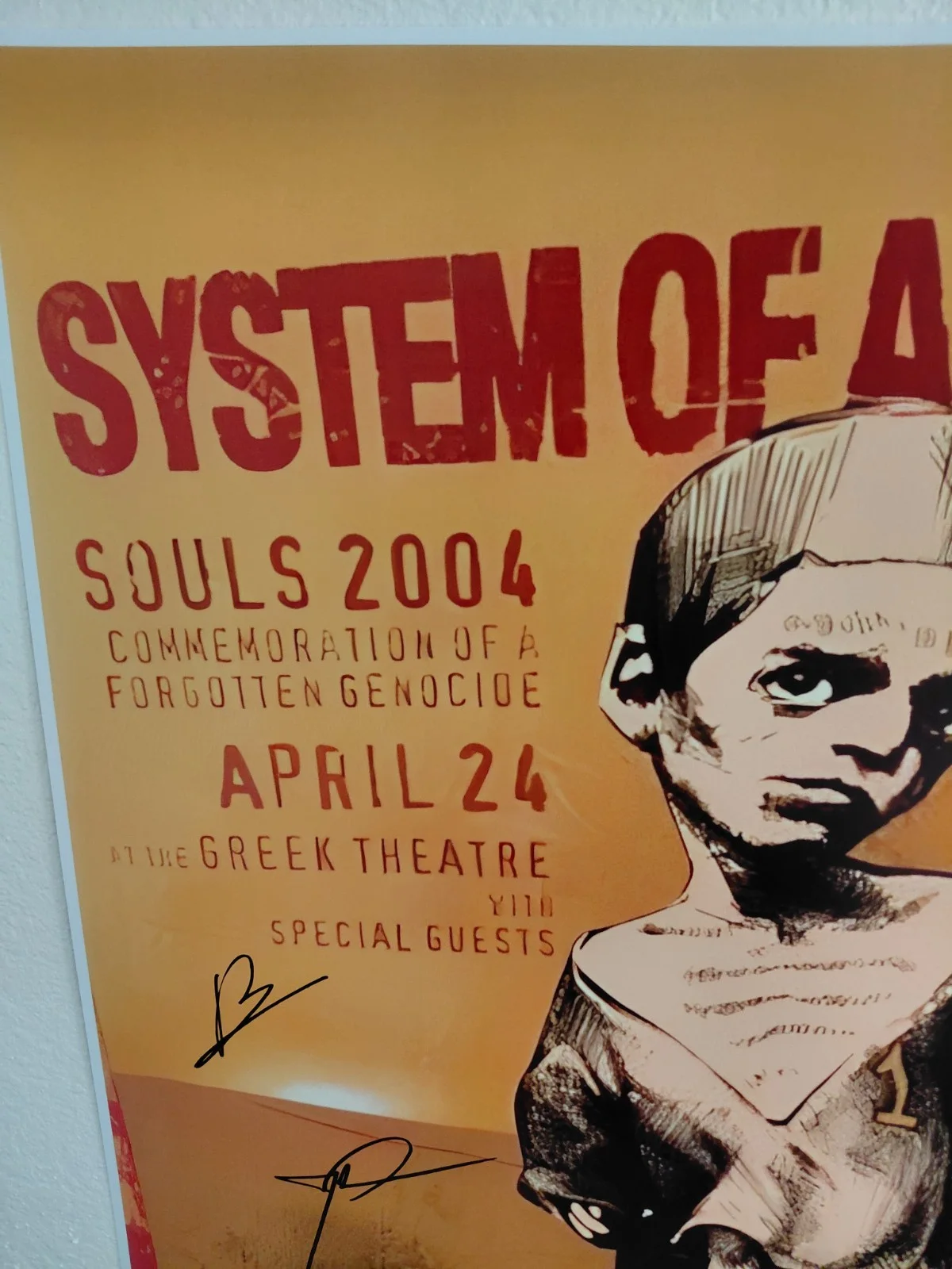 Autographed System of a Down Poster Souls 2004, image 4