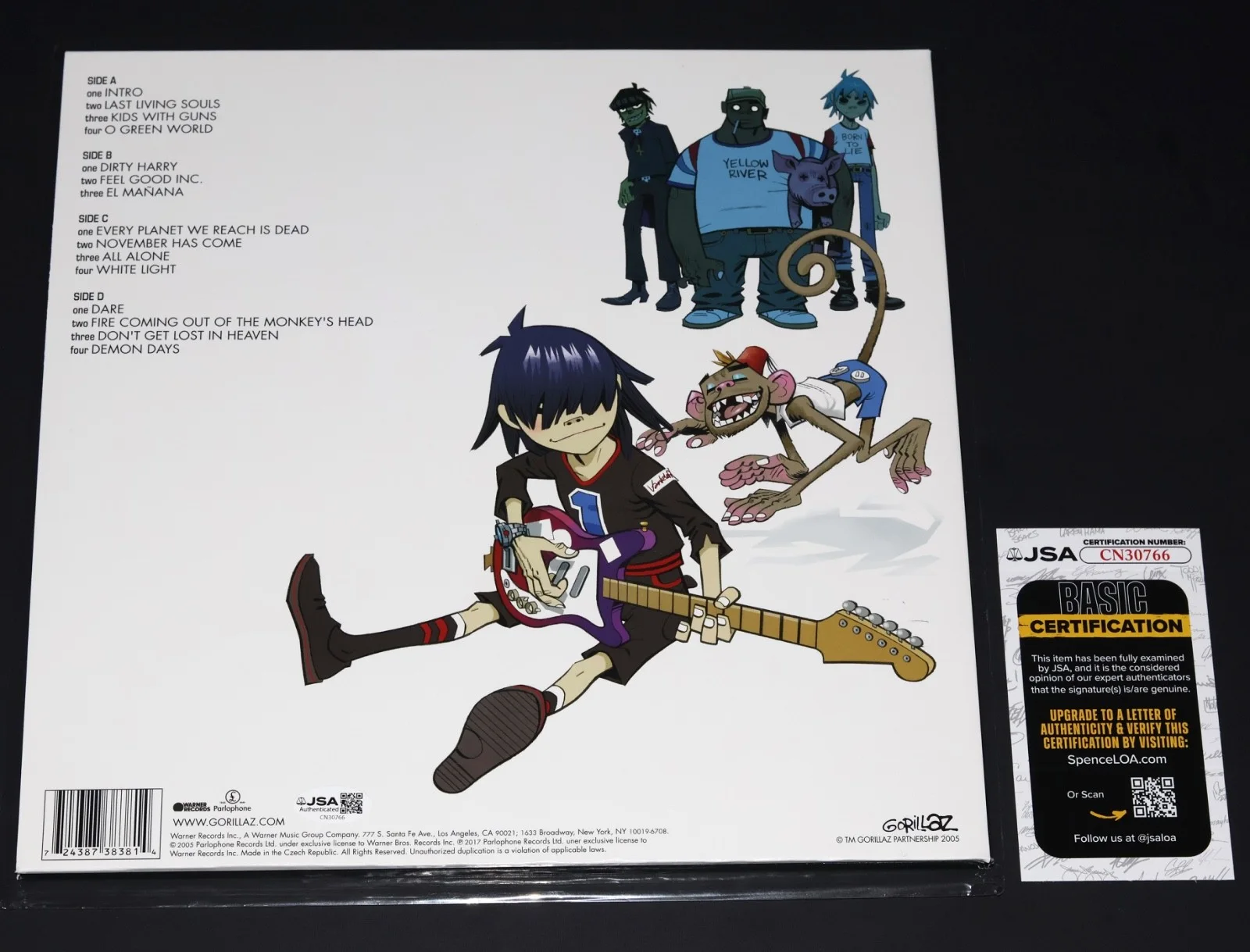 JAMIE HEWLETT Signed GORILLAZ “Demon Days” Vinyl LP autograph + JSA COA, image 3