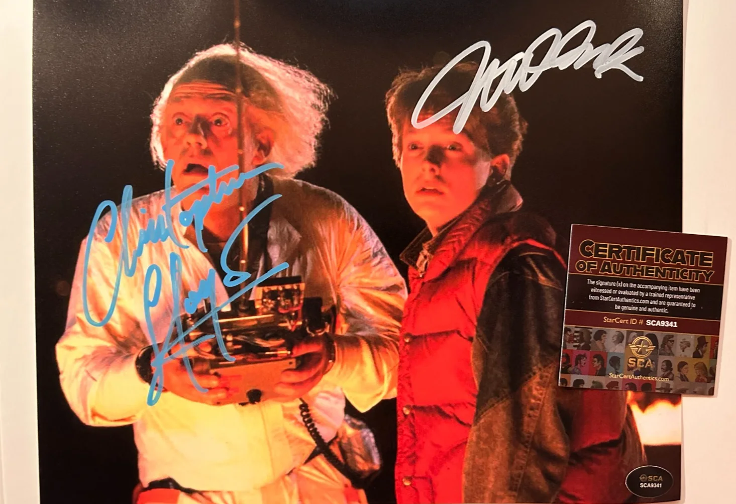 Michael J. Fox, Christopher Lloyd — BACK TO THE FUTURE Signed (Doc & Marty) 8x10" Authentic Original Autograph w/COA, image 3