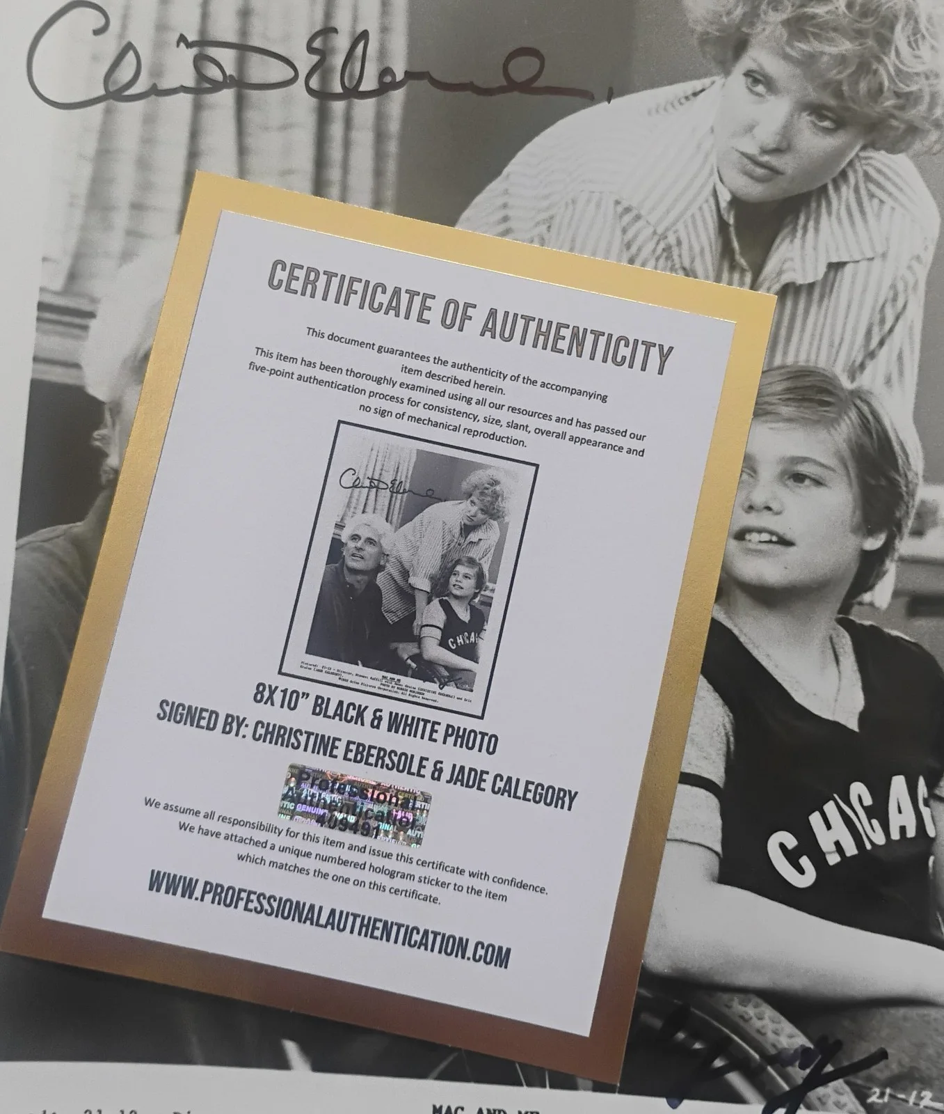 Christine Ebersole Jade Calegory Hand Signed 8x10 Photo COA Mac & MeN O TARIFFS, image 5
