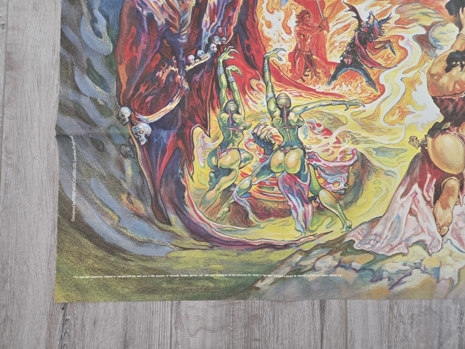 The Beastmaster (1982) UK Quad Movie Poster, Folded, Josh Kirby Artwork, image 3