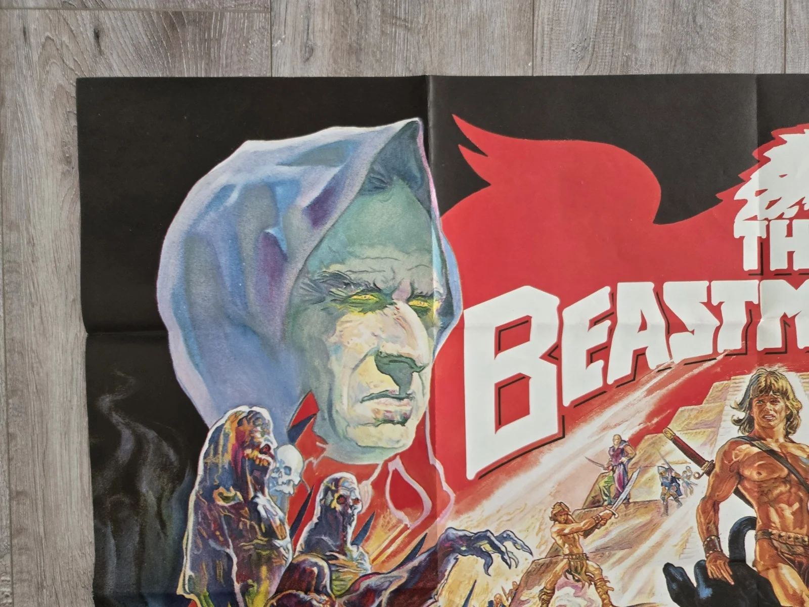 The Beastmaster (1982) UK Quad Movie Poster, Folded, Josh Kirby Artwork, image 4