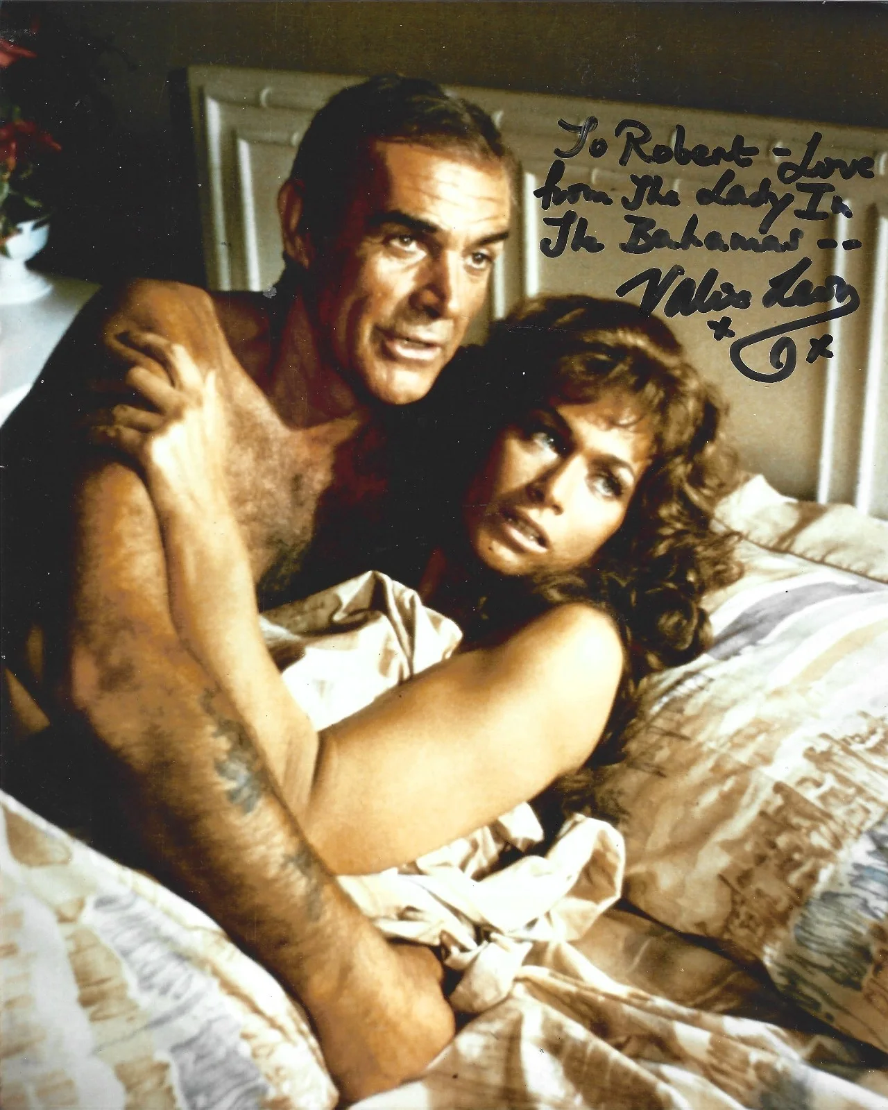 Valerie Leon — Valerie Leon as 8x10 Signed 'Never Say Never Again' 007 James Bond Photo