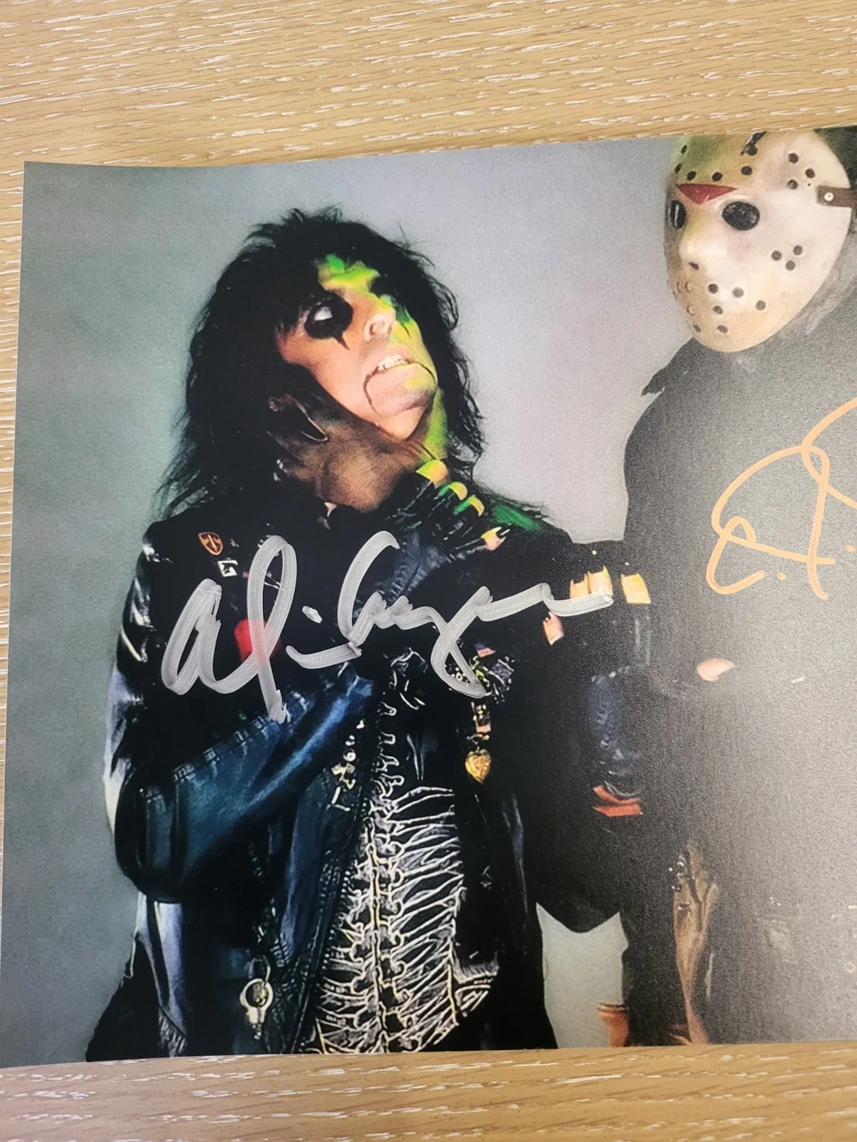 CJ Graham — CJ GRAHAM Alice COOPER 2x Signed 8x10 PHOTO Jason Friday the 13th 6 Auto BAS C, изображение 2