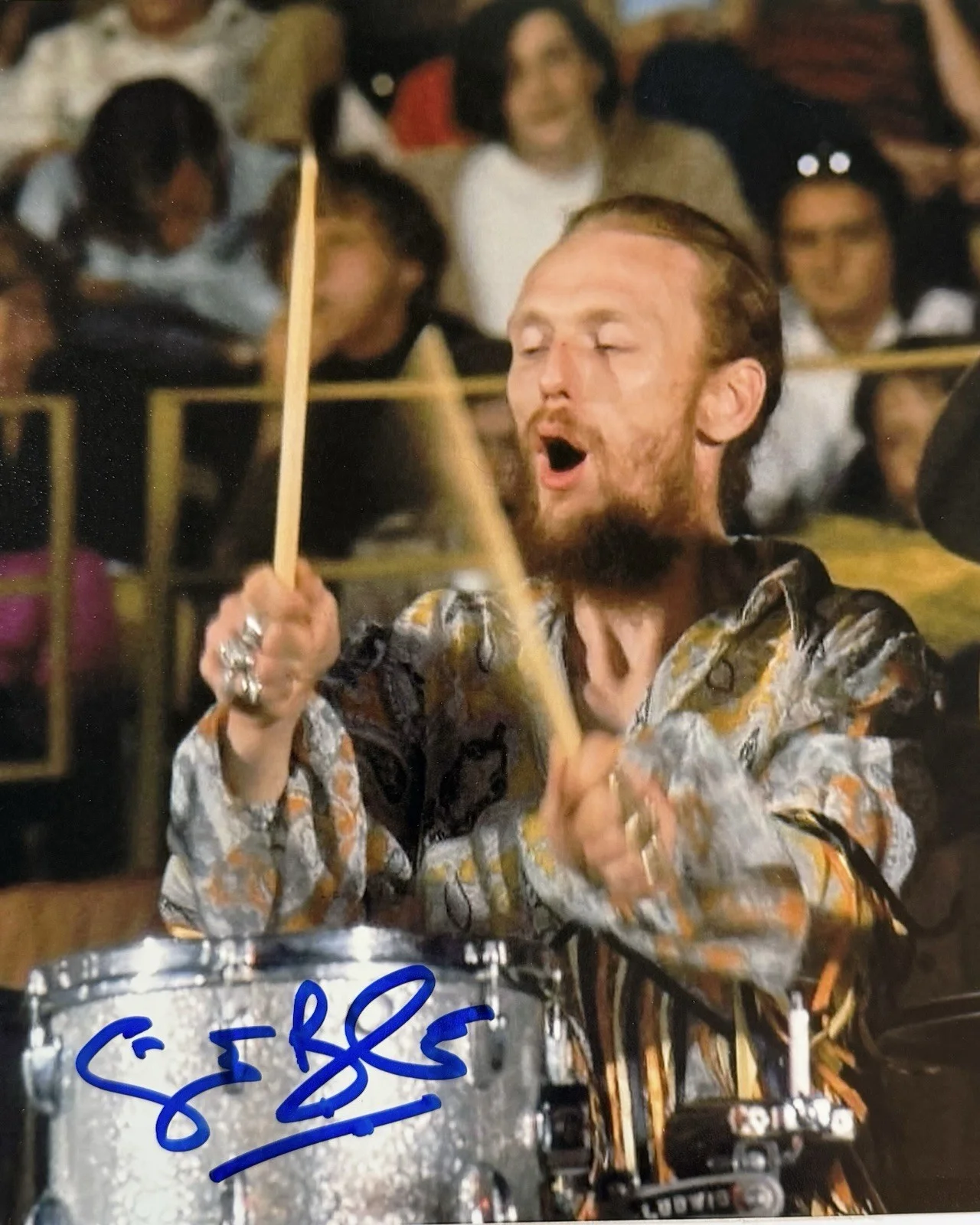 Ginger Baker signed Photo Cream Blind Faith 8x10 drummer beckett coa, image 2