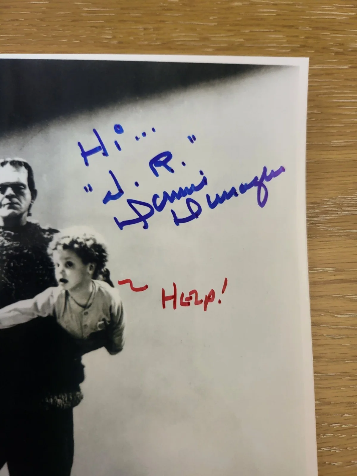 Donnie Dunagan — Donnie Dunagan SIGNED Son of Frankenstein Poster, image 3