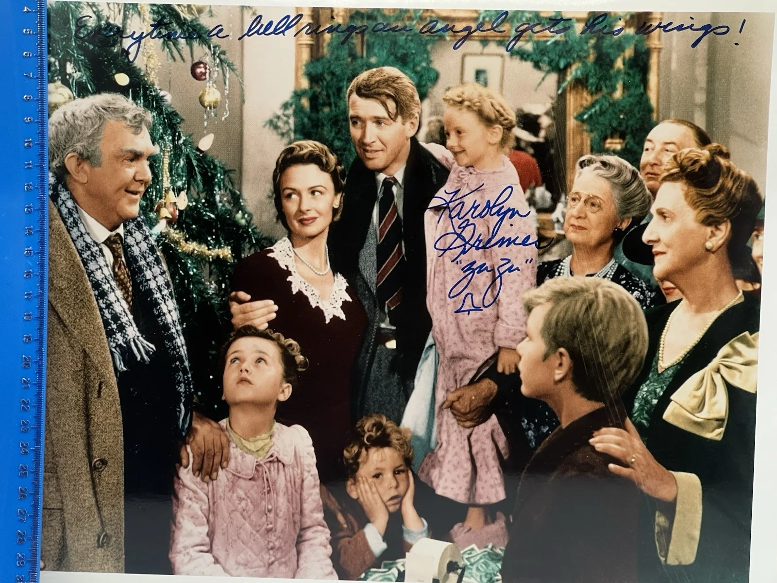 Karolyn Grimes Zuzu from It’s A Wonderful Life Signed Photo Color 11 x 14, изображение 2