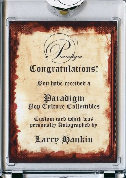 Larry Hankin — -FRIENDS- LARRY HANKIN Signed/Autograph/Auto Certified TV Trading Card, image 2