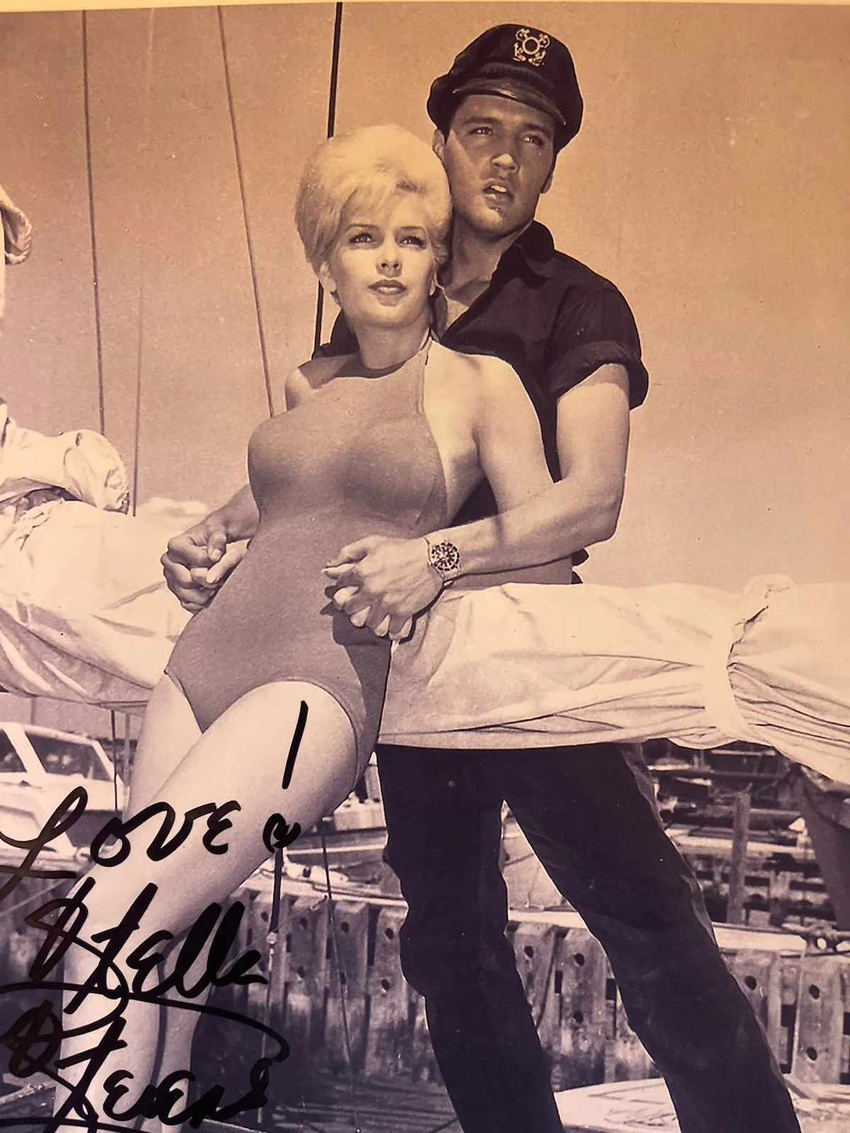 Stella Stevens Hand Signed 8.5X11 Autographed Photo. Actress Model W/Elvis P., изображение 3
