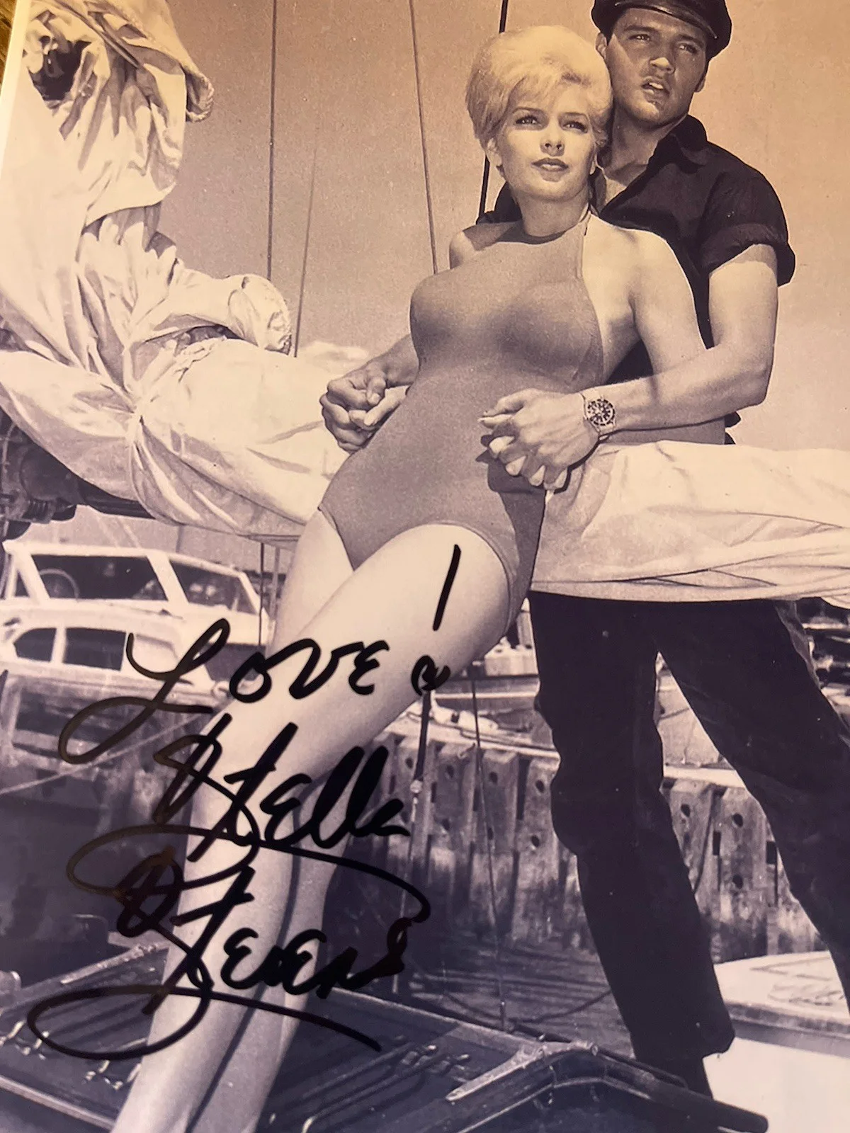 Stella Stevens Hand Signed 8.5X11 Autographed Photo. Actress Model W/Elvis P., изображение 4