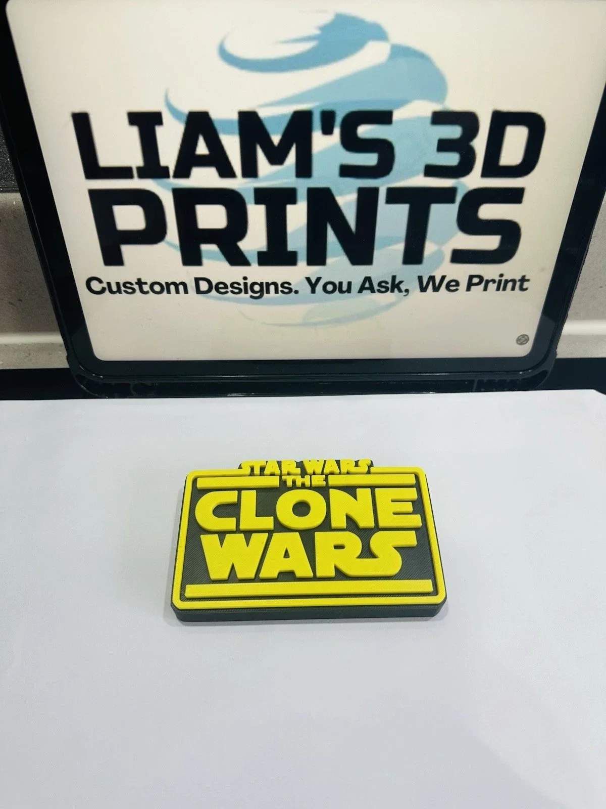 Decorative The Clone Wars STAR WARS Logo Sign Display Self Standing, image 4