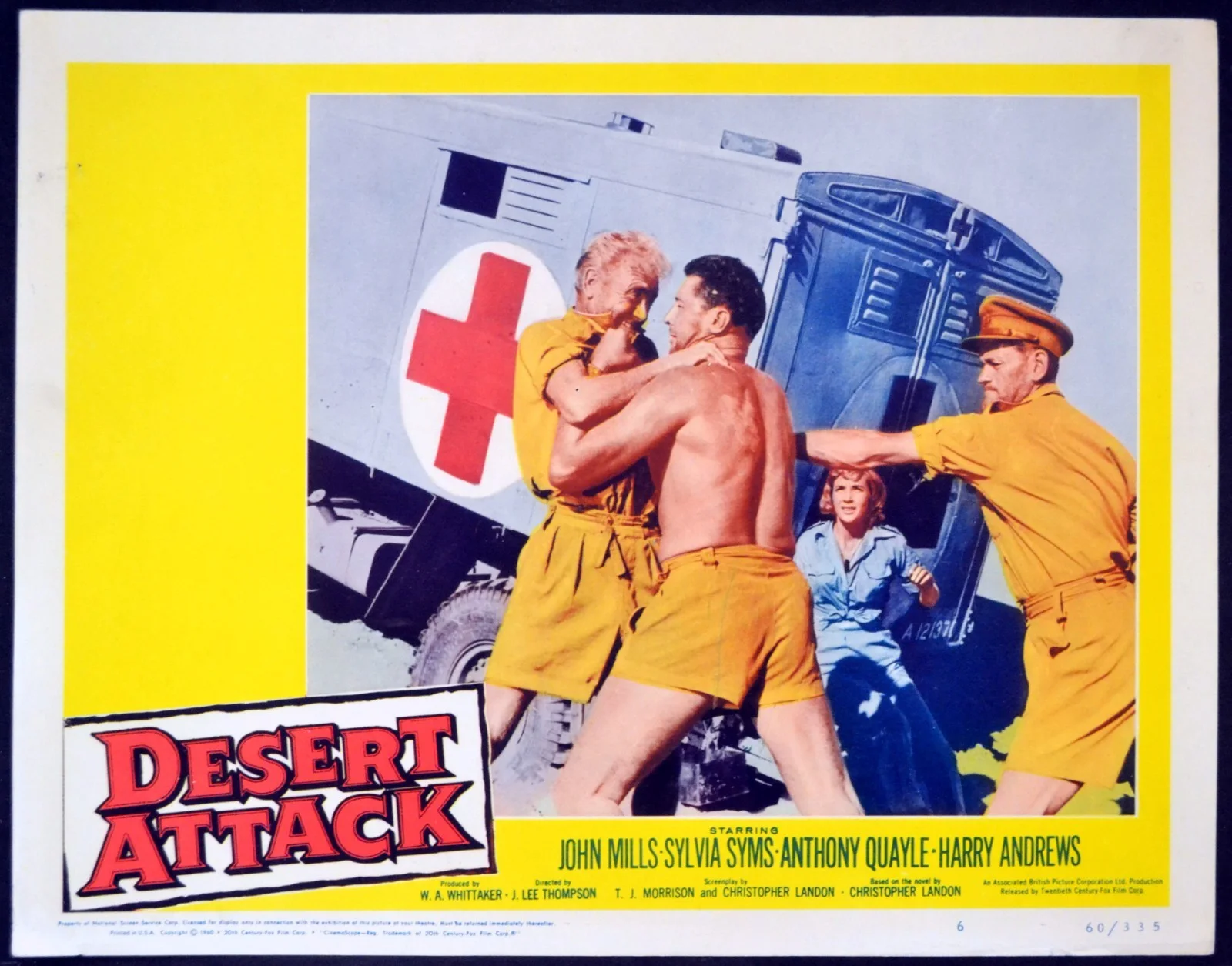 ICE COLD IN ALEX 1960 John Mills, Sylvia Syms, Anthony Quayle 3 LOBBY CARDS, изображение 2