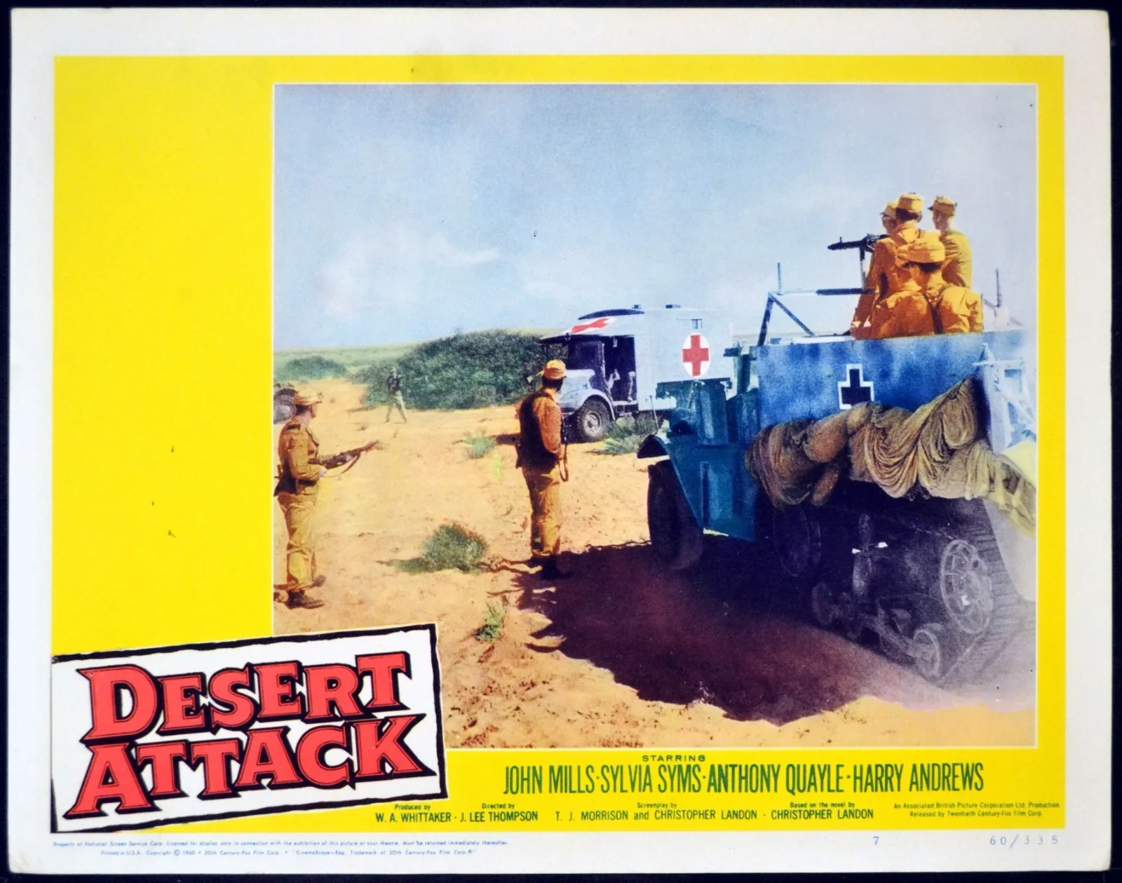 ICE COLD IN ALEX 1960 John Mills, Sylvia Syms, Anthony Quayle 3 LOBBY CARDS, изображение 3