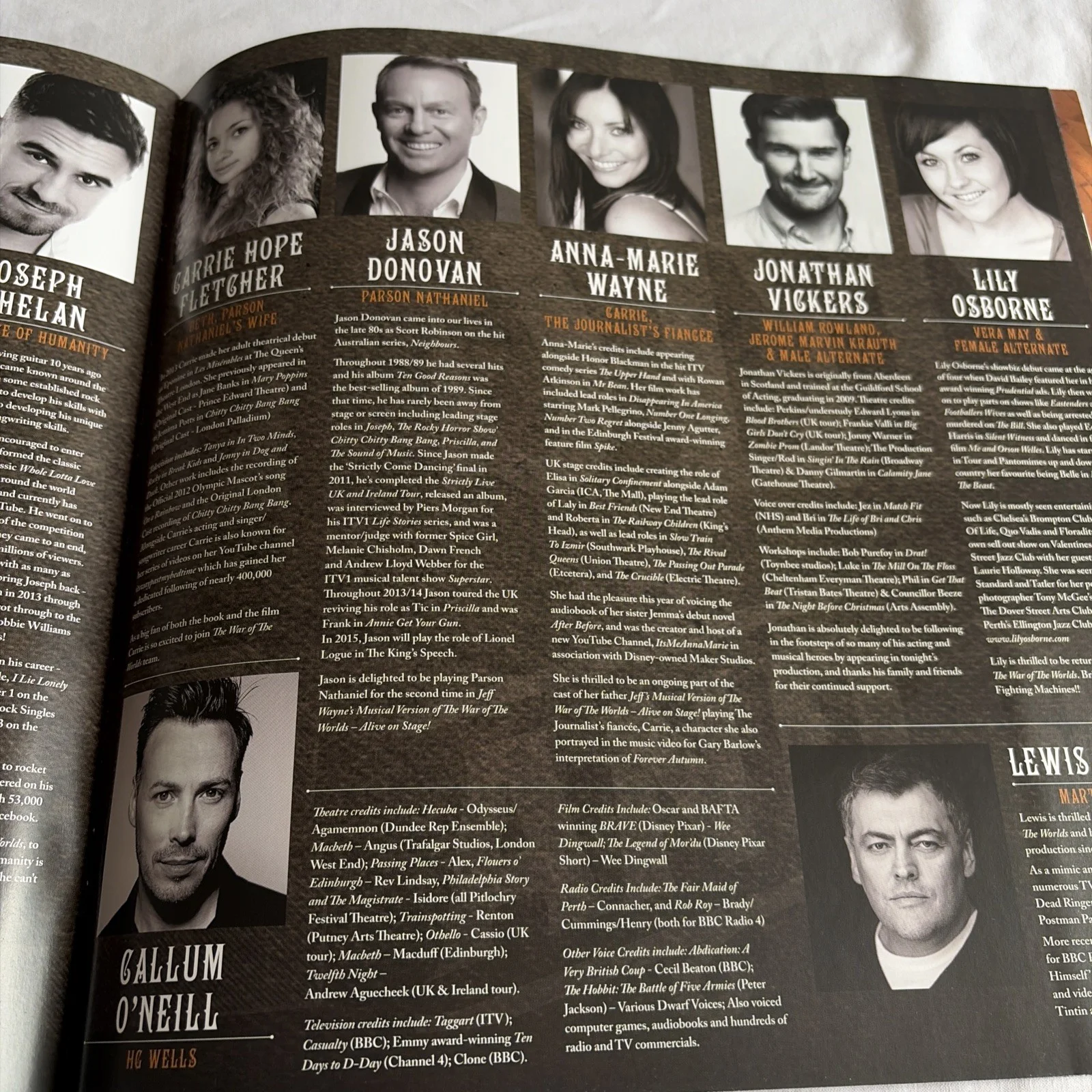 Jeff Wayne The War Of The Worlds 2014 Tour Programme, image 4