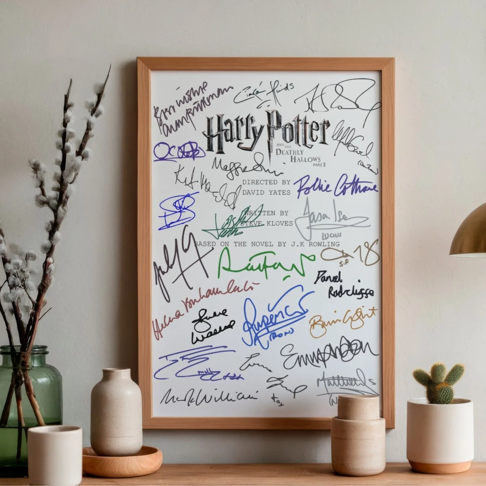 Harry Potter And The Deathly Hallows Part Two Inspired Poster A4 Autograph Print, изображение 2