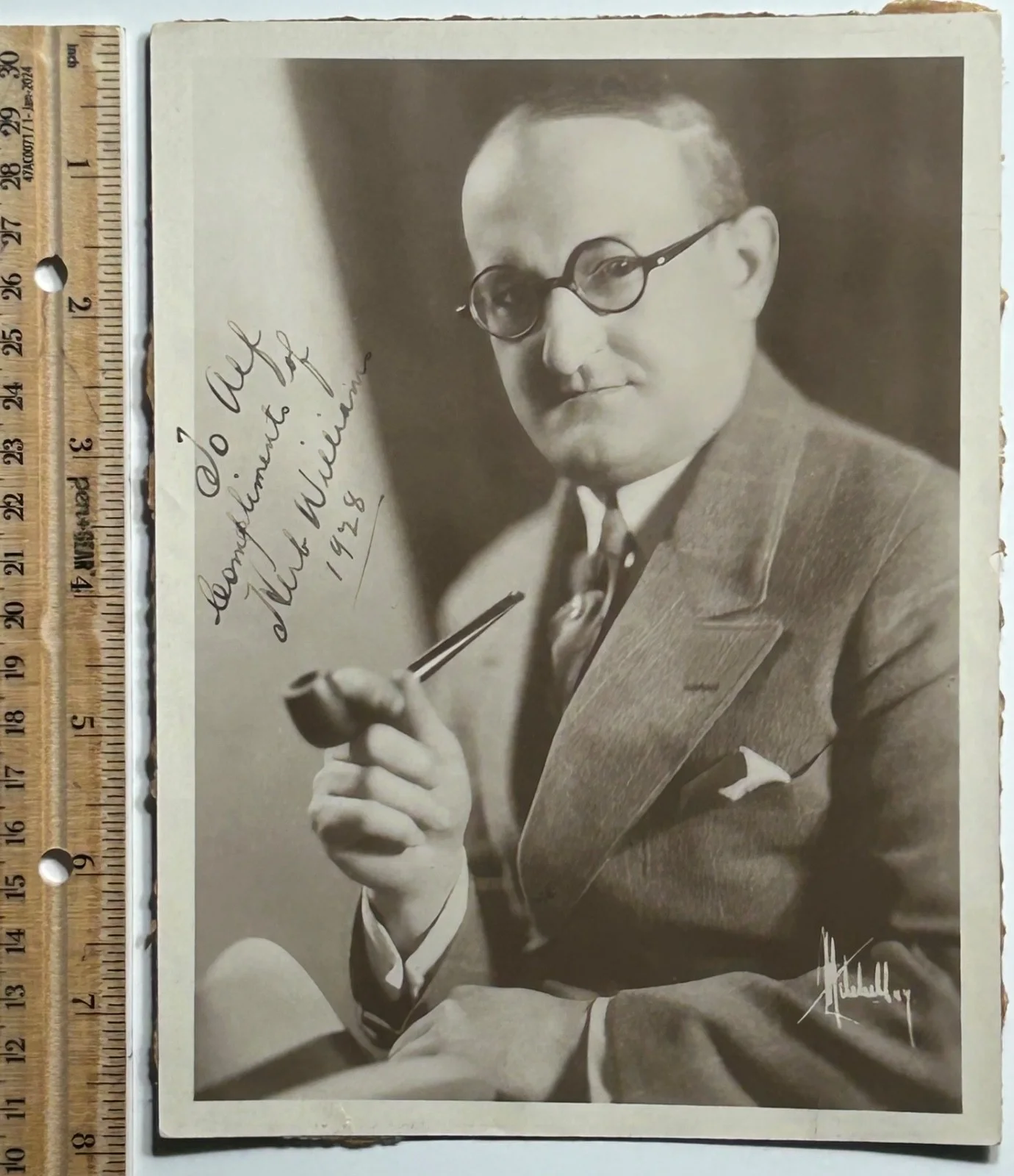 HERB WILLIAMS—SIGNED PHOTO—Vaude•Broadway•Film Comedy Star—H Arlen•H Fonda•, изображение 2