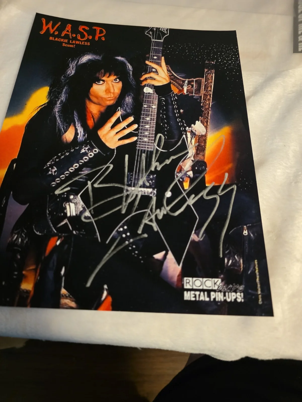 W.A.S.P. Blackie Lawless Photo Autographed Blackie, image 2