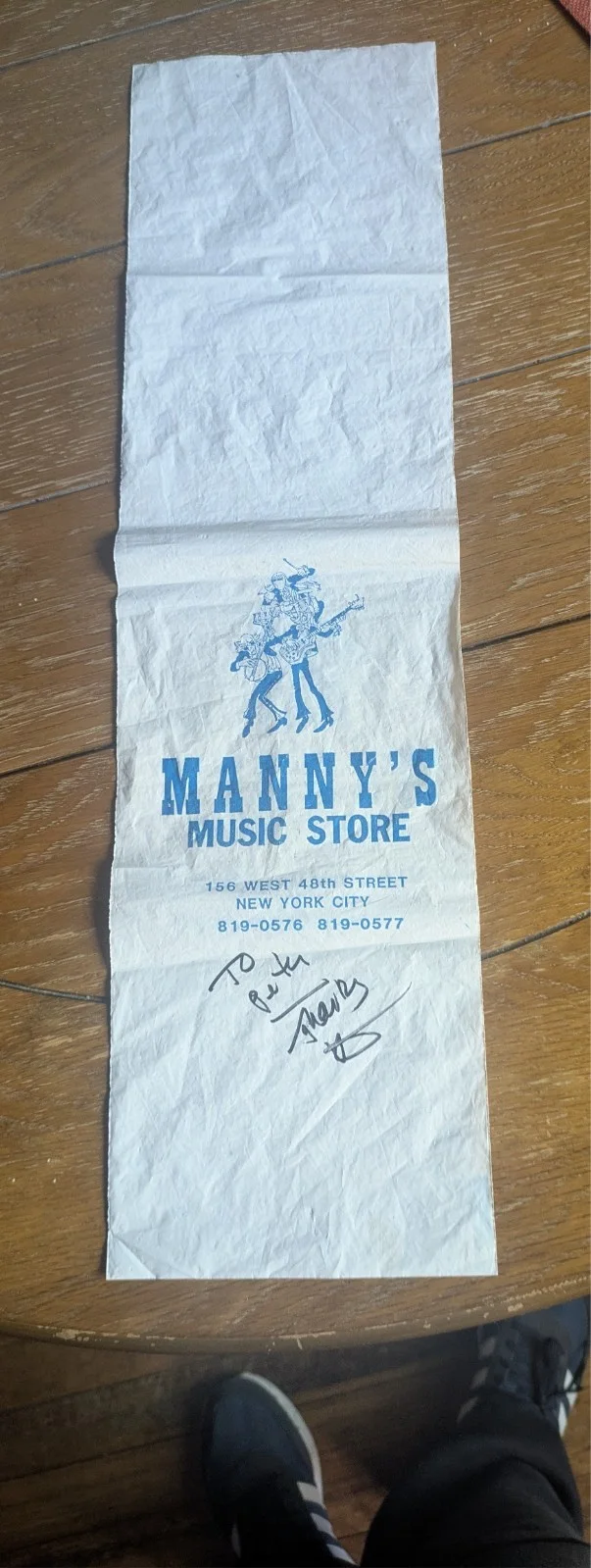 Vintage Manny's Music Drumstick Bag Collectable 1960's signed by owner, изображение 3