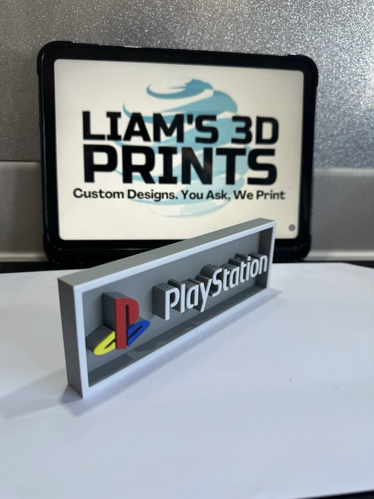 Decorative PlayStation Ps1 Box Sign Shelf Logo Display Sign Gaming 2 Sizes, image 4