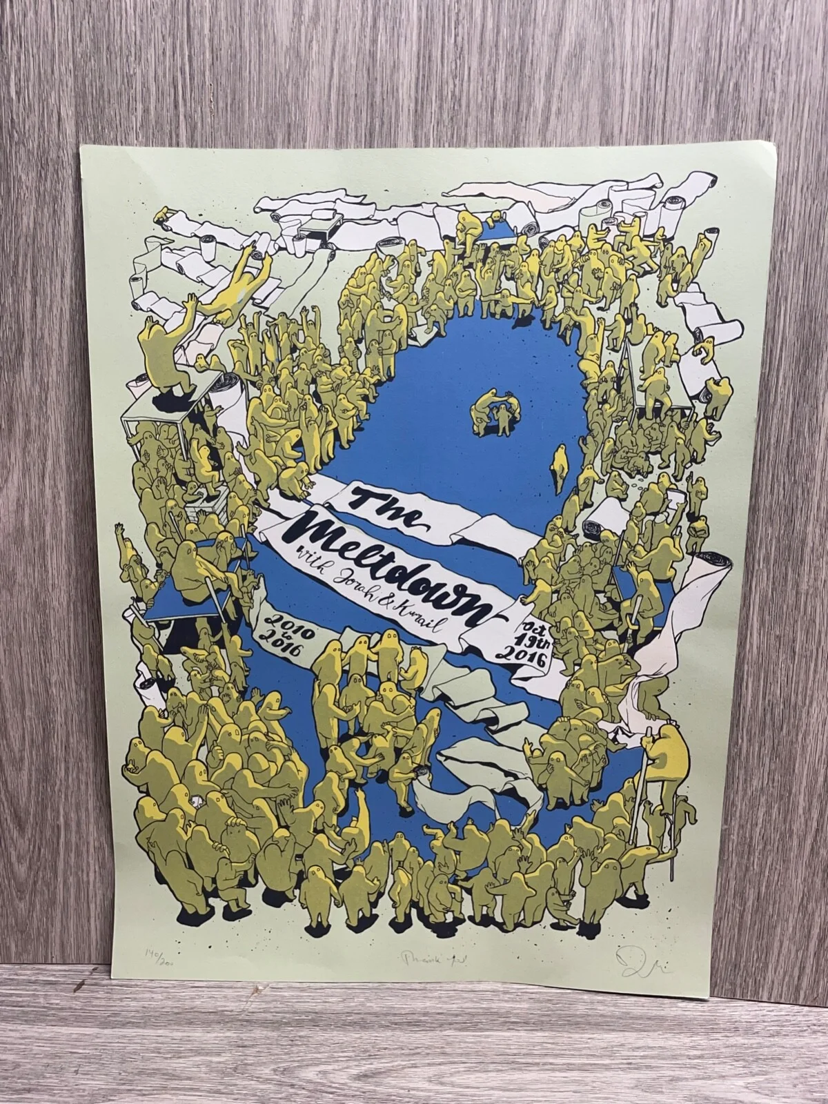 The Last Meltdown Jonah & Kumail Kloc Poster Signed Numbered Dated 24x36, изображение 3
