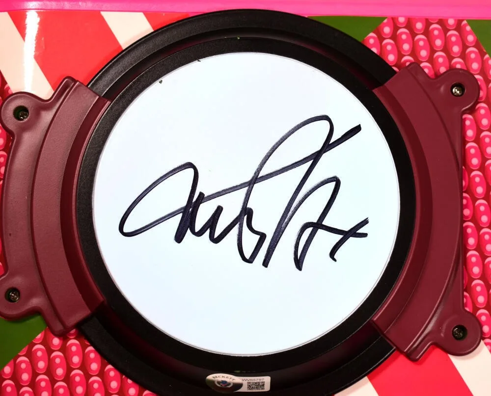 Michael J. Fox, amp, Christopher Lloyd — MICHAEL J FOX CHRISTOPHER LLOYD Autographed BACK TO THE FUTURE Hoverboard BAS Wi, image 2