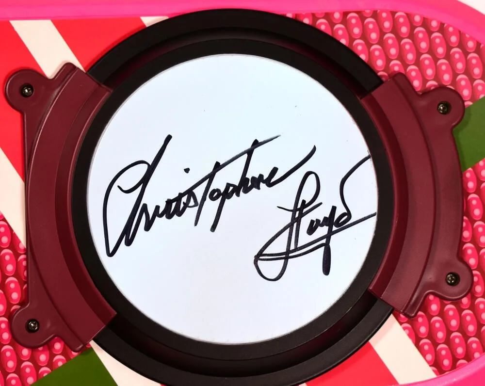 Michael J. Fox, amp, Christopher Lloyd — MICHAEL J FOX CHRISTOPHER LLOYD Autographed BACK TO THE FUTURE Hoverboard BAS Wi, image 3