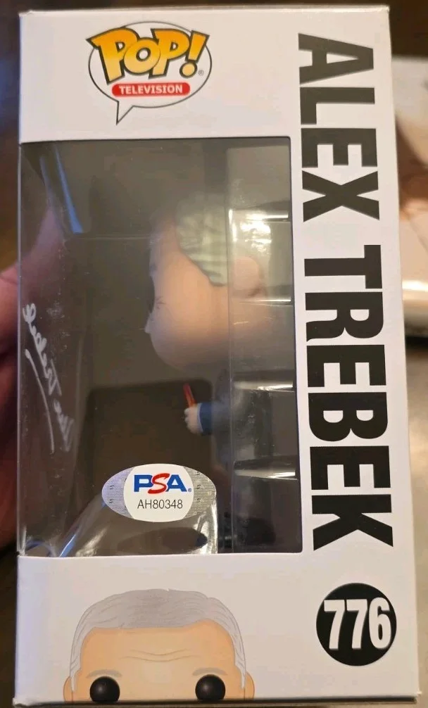 Alex Trebek — Alex Trebek Jeopardy Host #766 Signed Autographed Funko Pop PSA, image 5