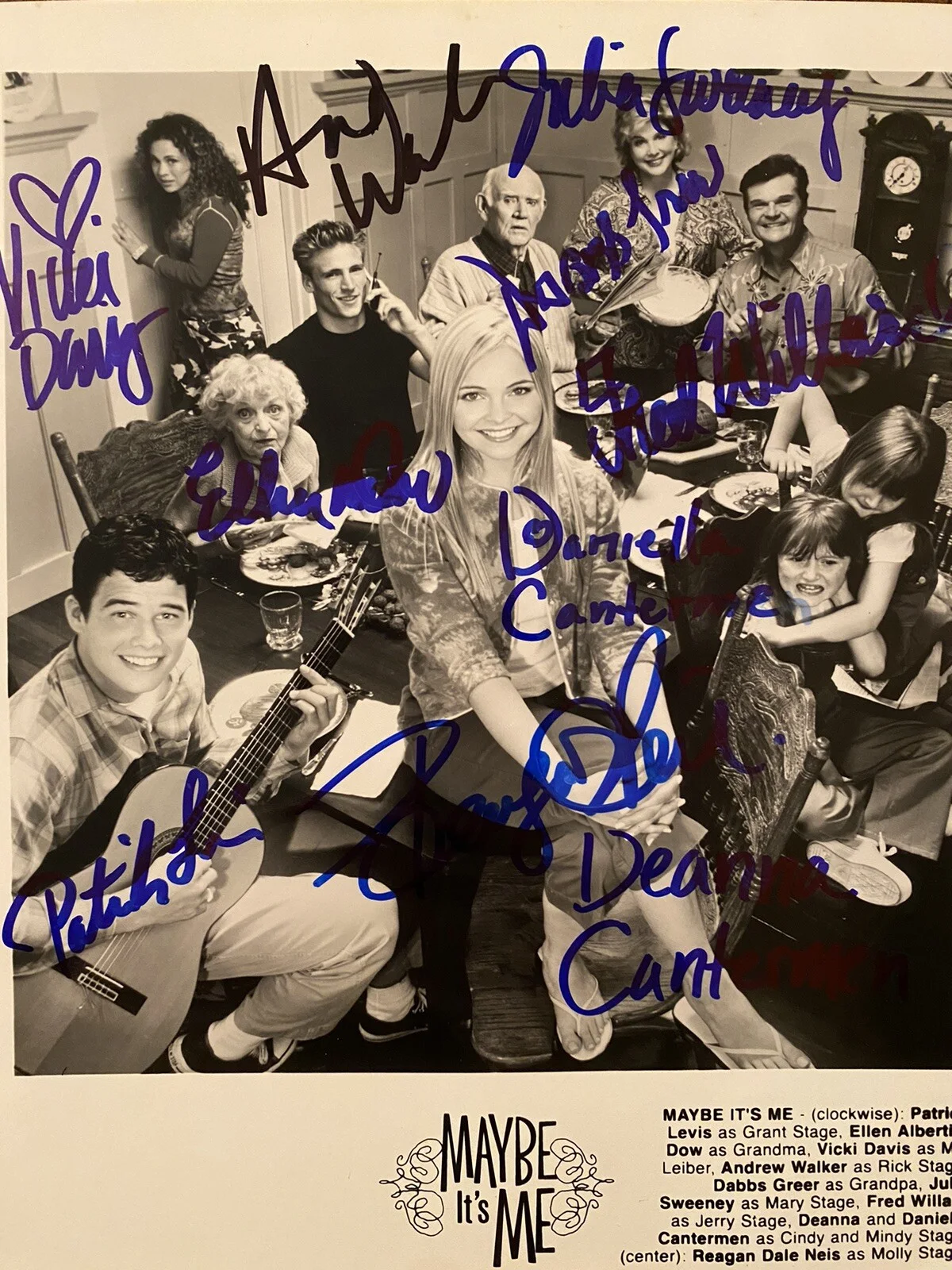 Dabbs Greer, Ellen Albertini Dow, Fred Willard, Cast — Maybe It’s Me Cast Signed Autographed Photo By 11 With COA Dabbs Greer Ellen Dow, image 2