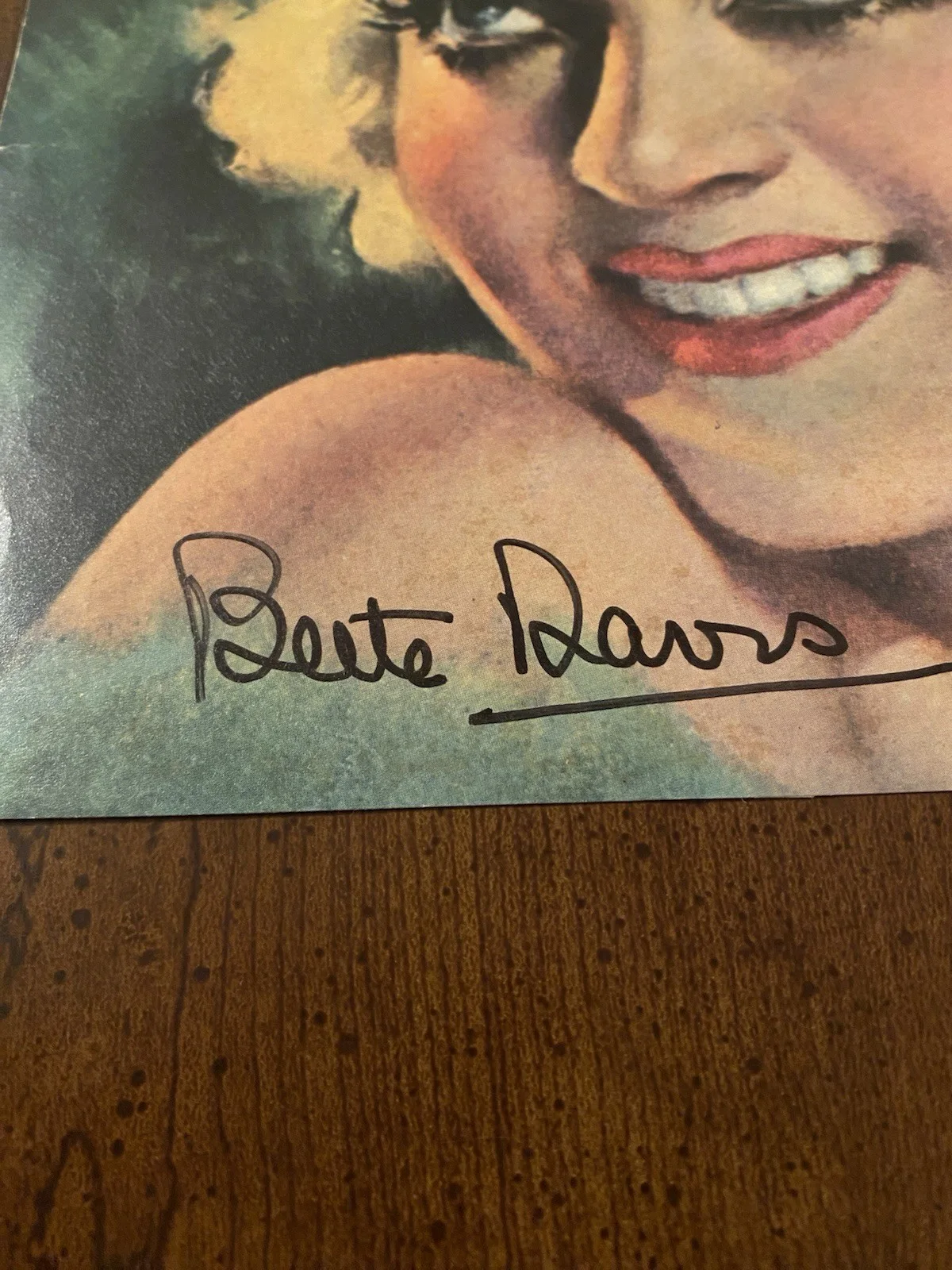 Bette Davis — Bette Davis Signed Autographed Modern Screen Vintage Magazine Cover With COA, изображение 3