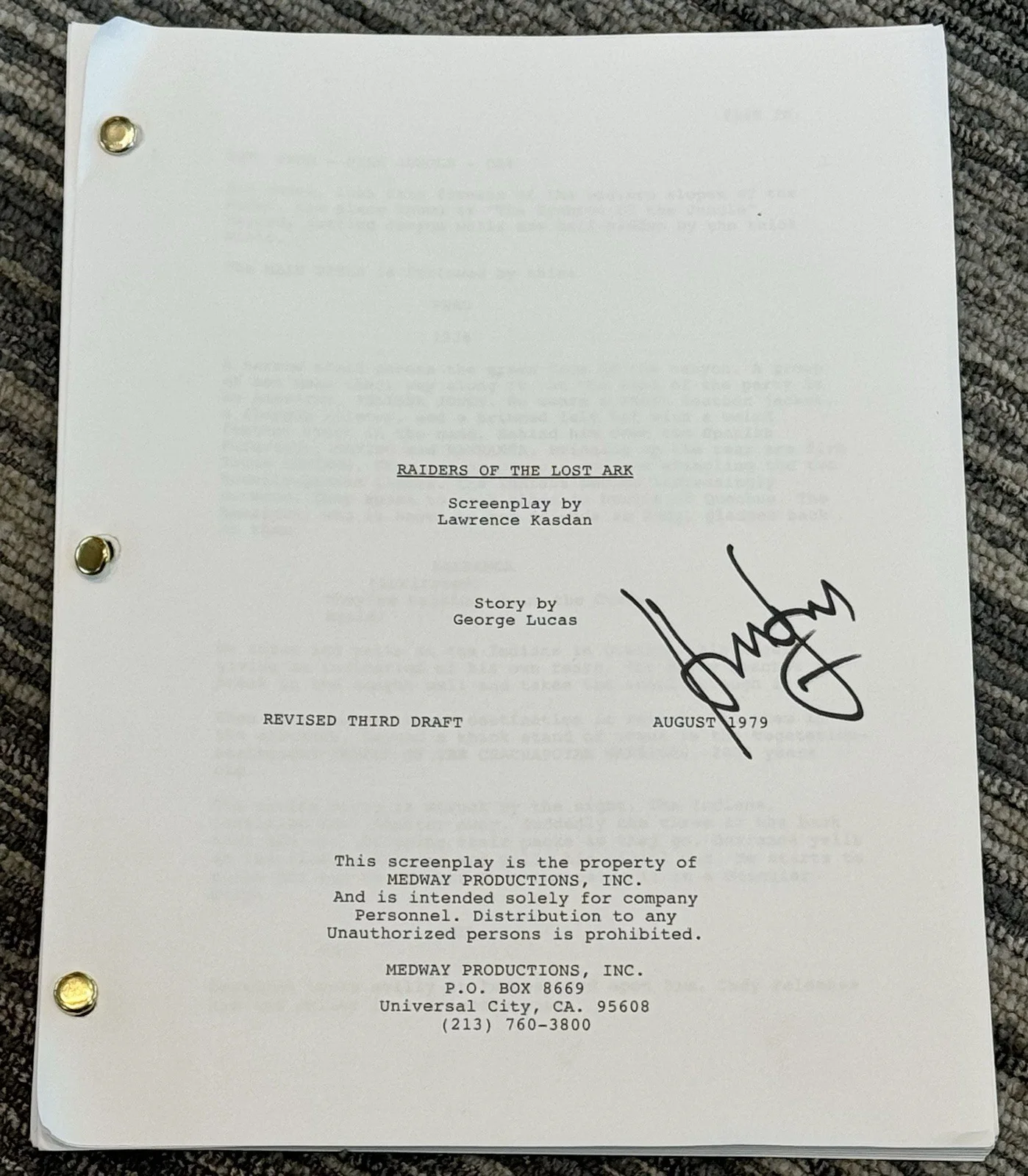 Harrison Ford — Harrison Ford Signed Autograph Indiana Jones Raiders of Lost Ark Script JSA LOA, изображение 2