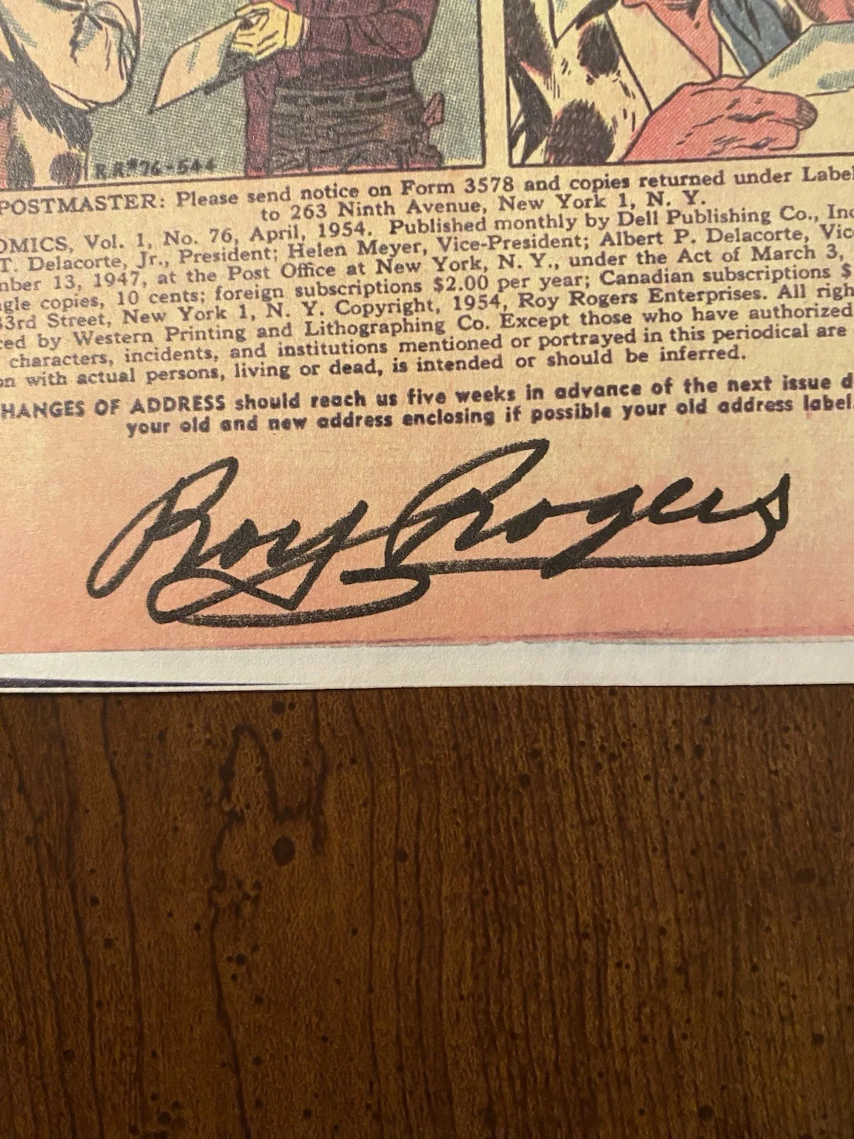Roy Rogers — Roy Rogers Signed Autographed Comic Book Page Photo With JSA COA NICE, image 3