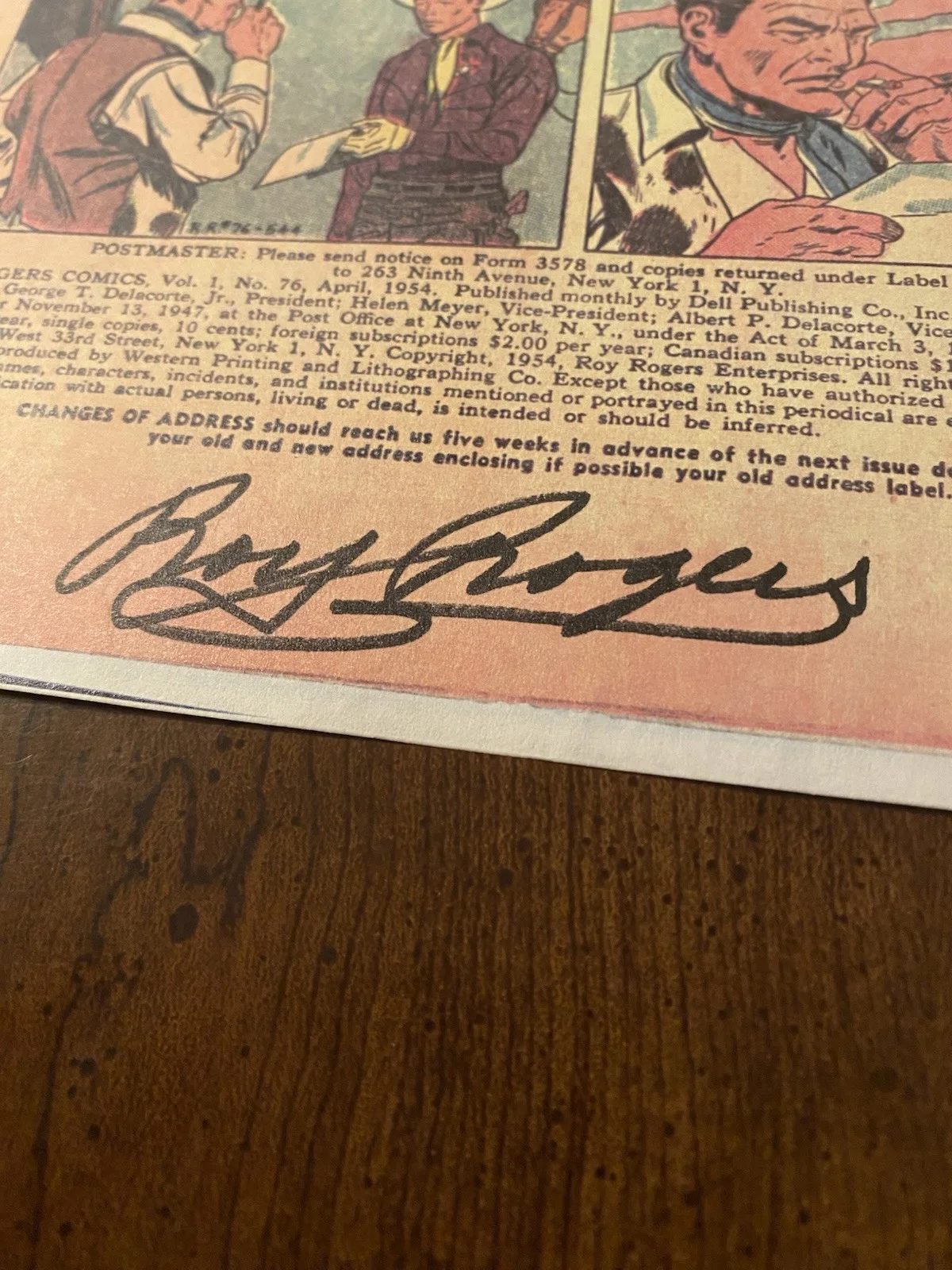 Roy Rogers — Roy Rogers Signed Autographed Comic Book Page Photo With JSA COA NICE, image 4