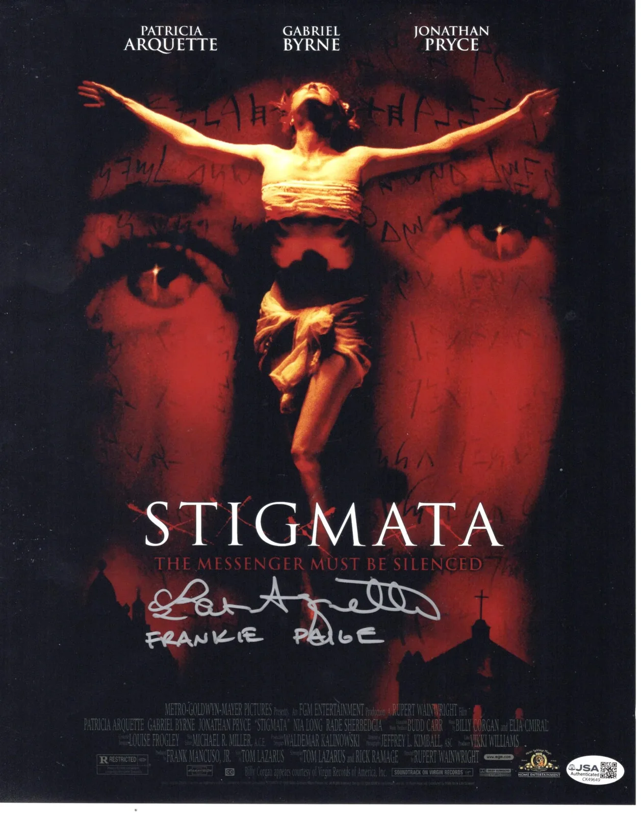 Patricia Arquette — Patricia Arquette signed 11x14 Photo Frankie Paige Stigmata JSA Authentication