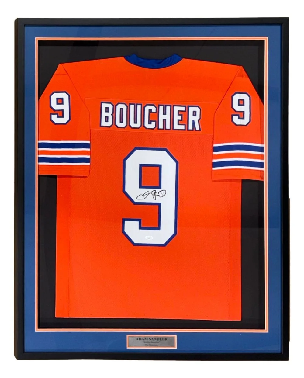 Adam Sandler — Adam Sandler The Waterboy Signed Framed Custom Boucher Football Jersey JSA