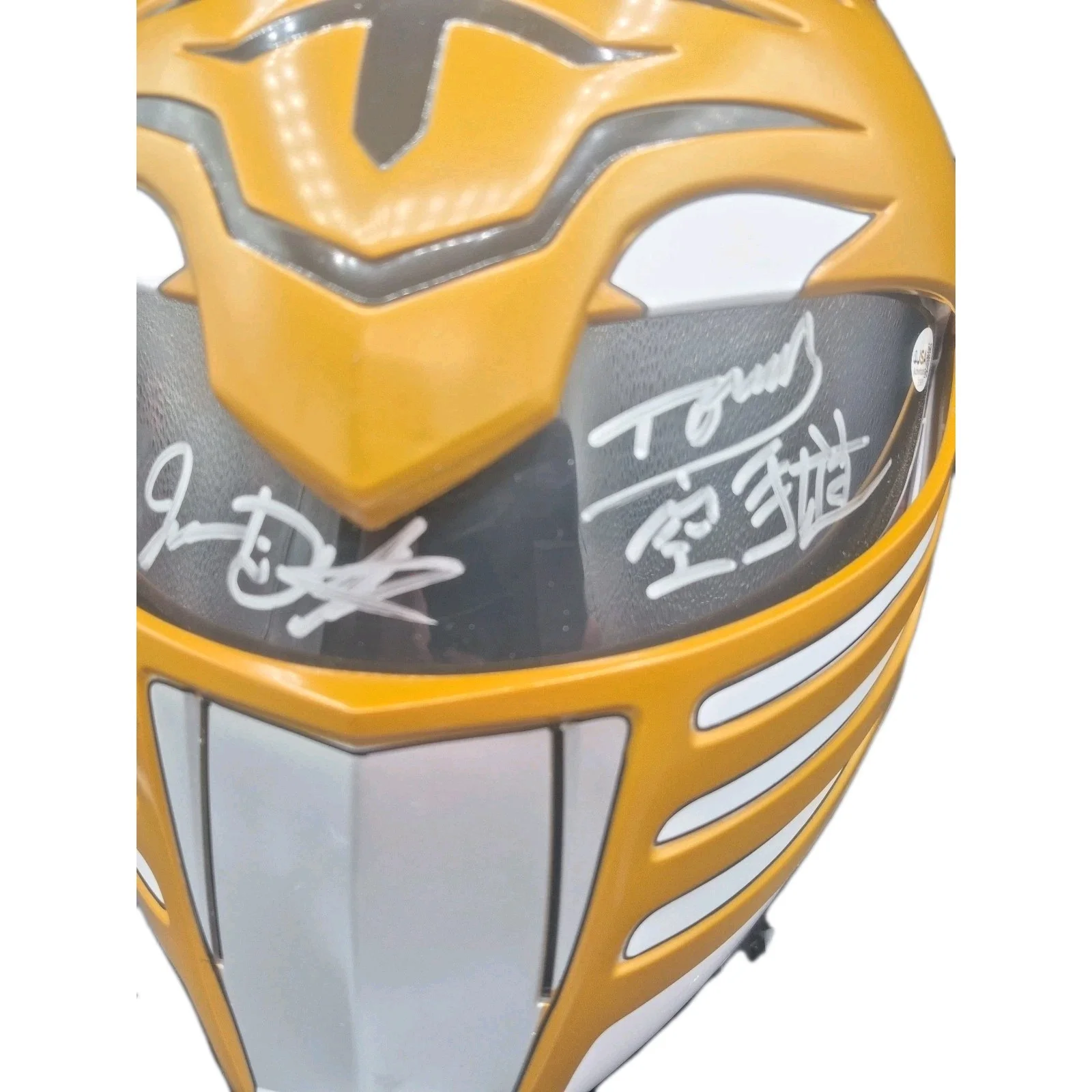 John David Franklin Signed Inscripted Power Ranger Helmet W COA, image 2