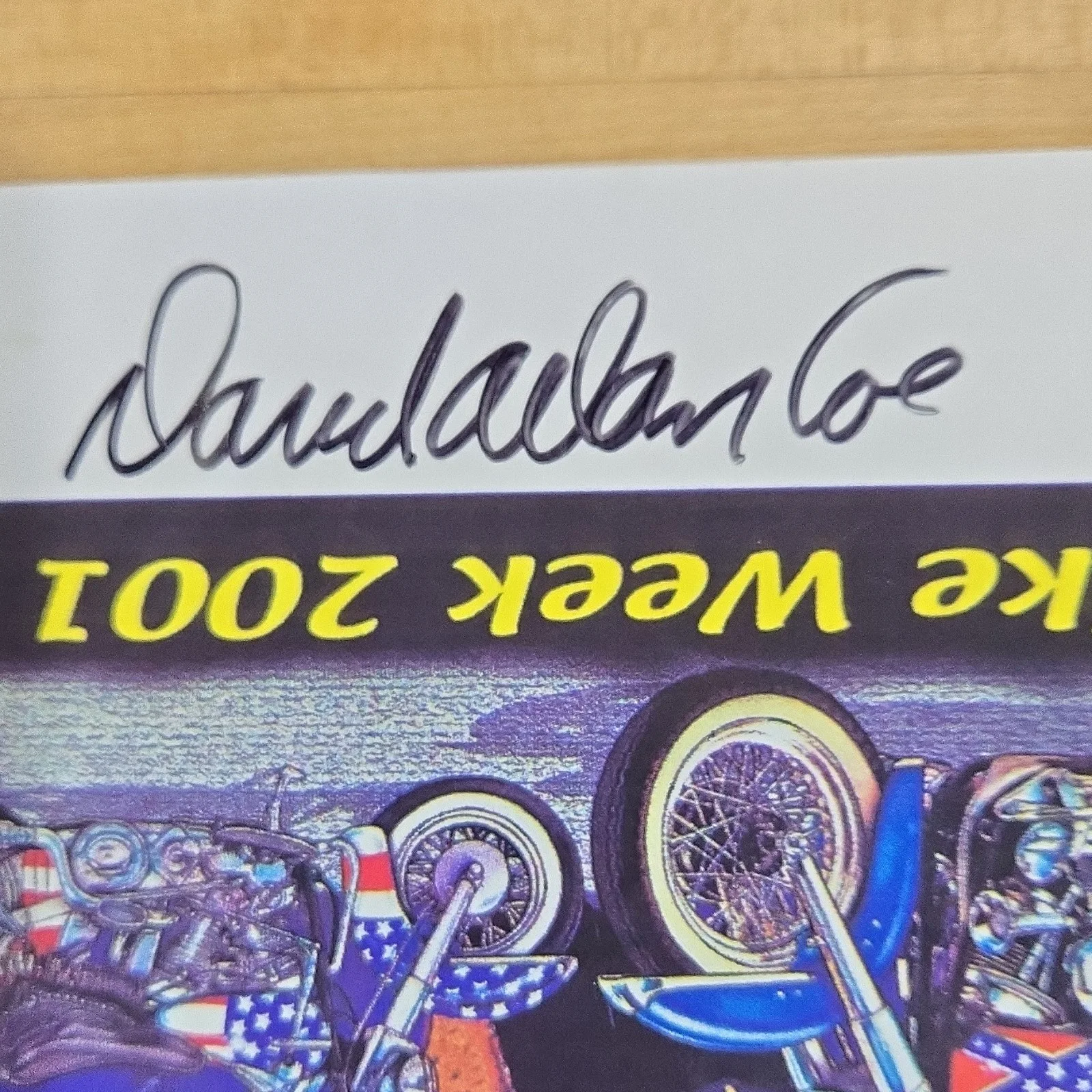 David Allan Coe Signed Original Bike Week 2001 Poster Music Industry Collectible, изображение 2