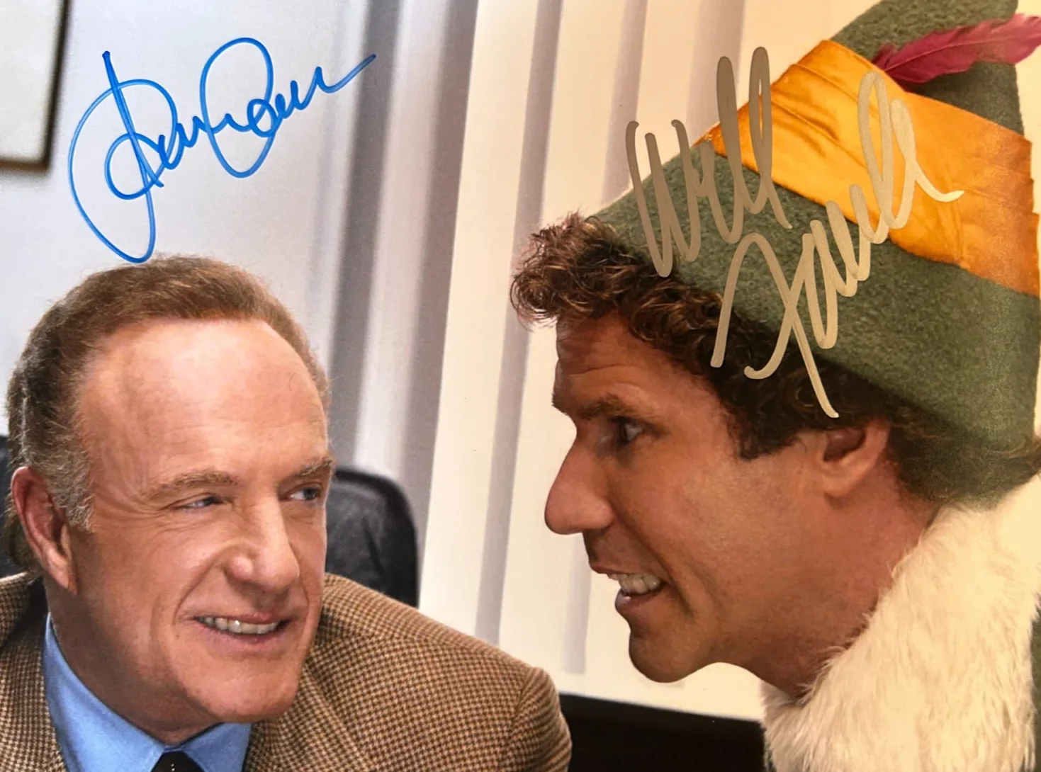 Will Ferrell, James Caan — ELF: Signed (James Caan, Will Ferrell) 8x10" Authentic Autograph GENUINE w/COA