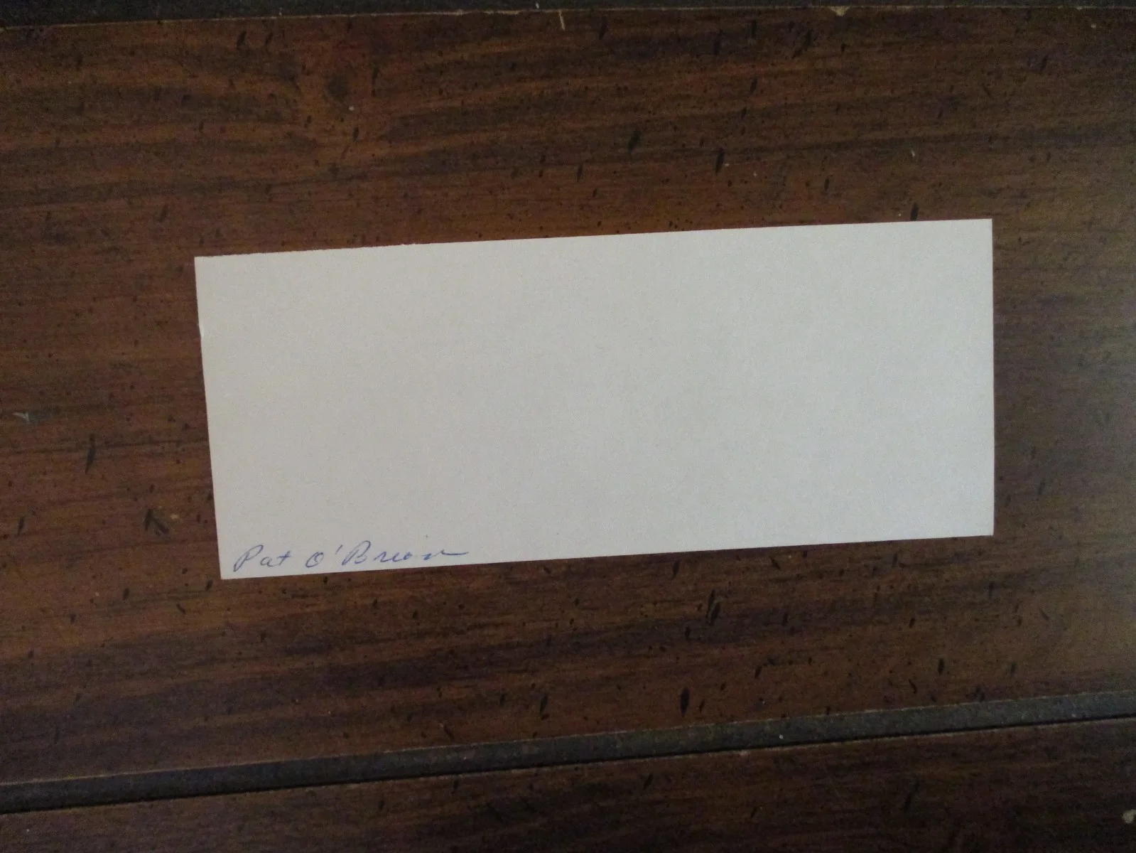 PAT O'BRIEN (Died in 1983) ("Some Like it Hot") Signed Trimmed Index Card, изображение 2