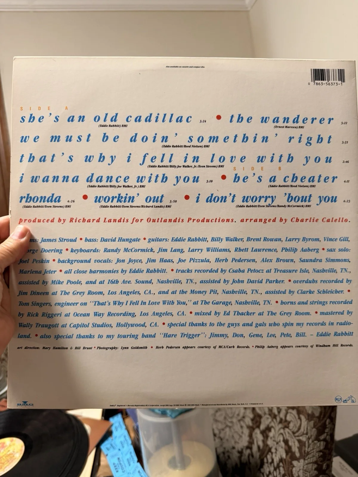 Signed Eddie Rabbitt Vinyl Was Signed To My Mother, изображение 2