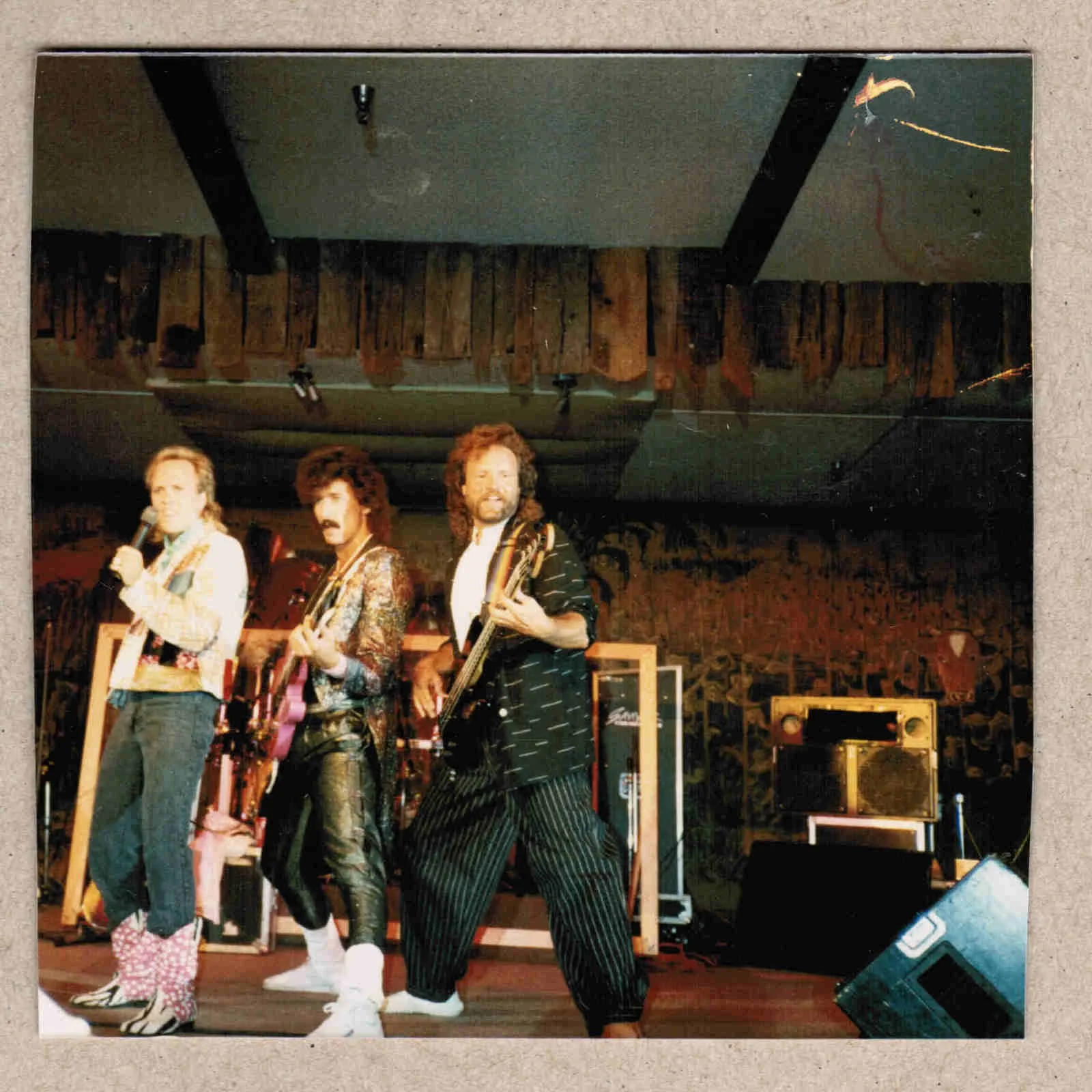 1987 Sawyer Brown 3 Signed Autograph w/Fan Taken 3.5 x 3.5 OOAK Photo Ticket VTG, изображение 4