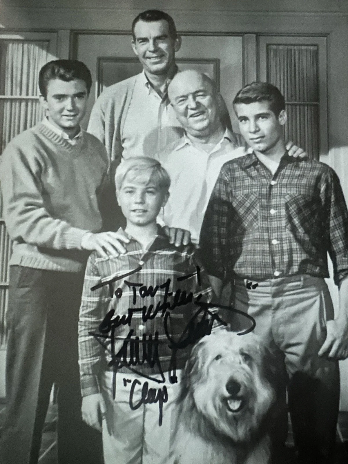 Stanley Livingston My Three Sons Autographed 8x10 Black And White Photo, изображение 2