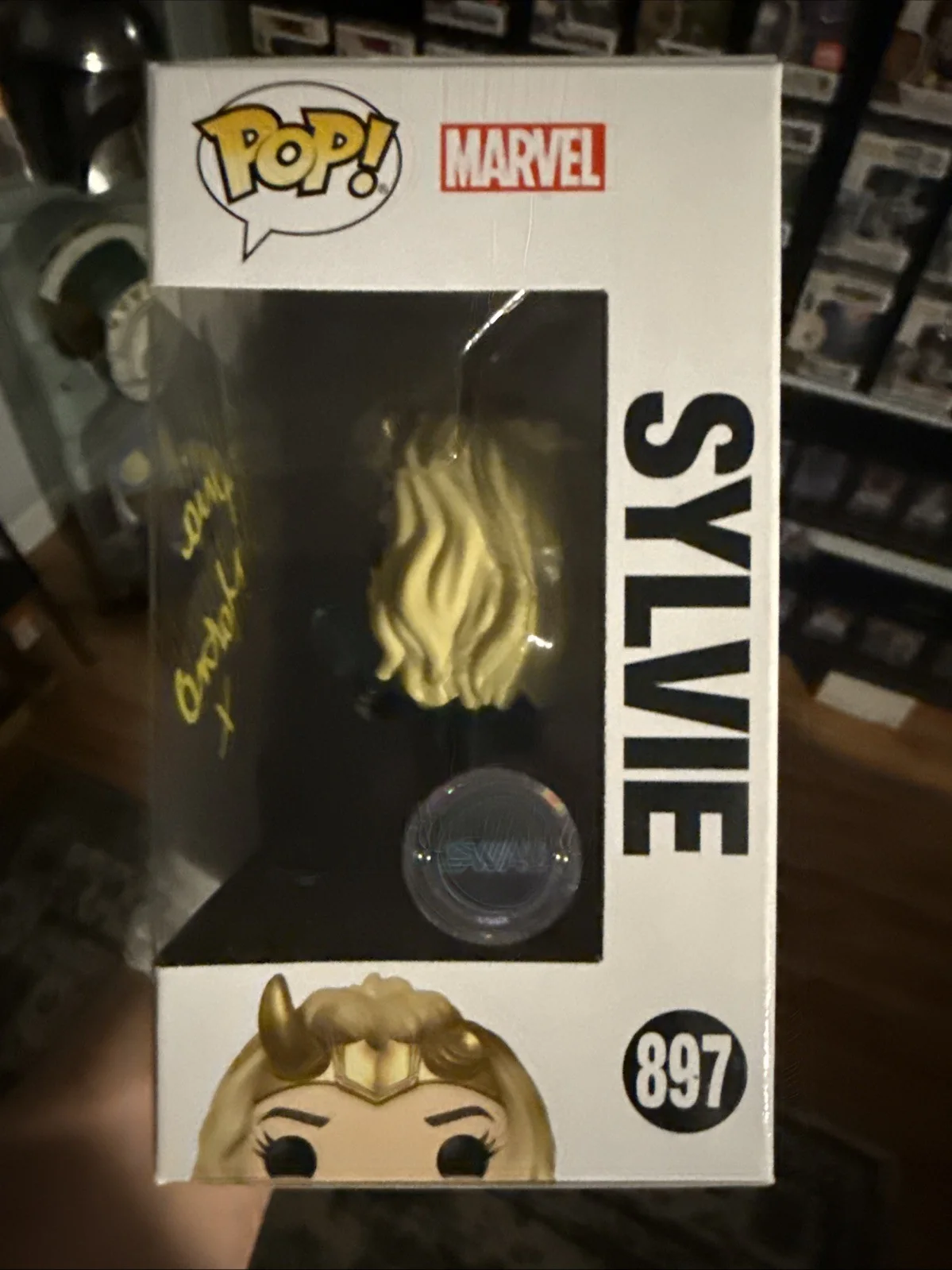 Sophia Di Martino — Sophia Di Martino Signed Marvel Sylvie Loki Funko Pop #897 SWAU Hologram Cert, image 3