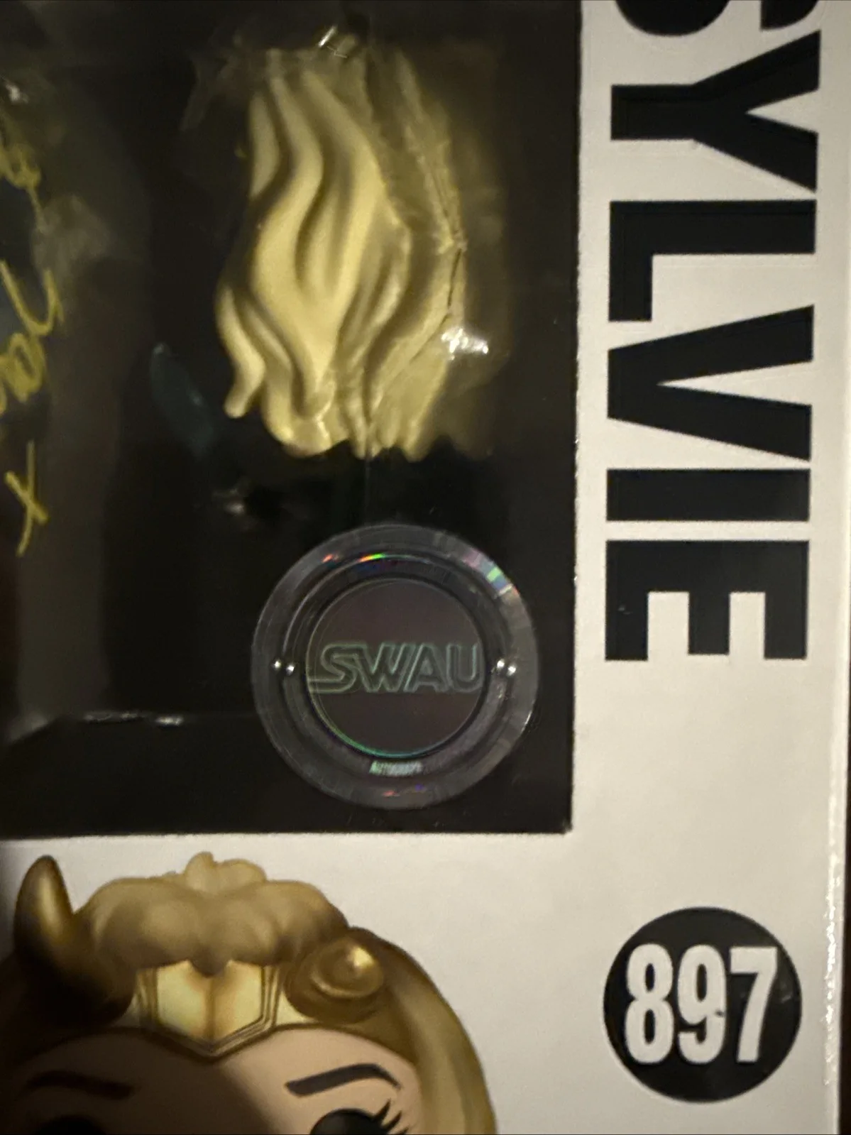 Sophia Di Martino — Sophia Di Martino Signed Marvel Sylvie Loki Funko Pop #897 SWAU Hologram Cert, image 4