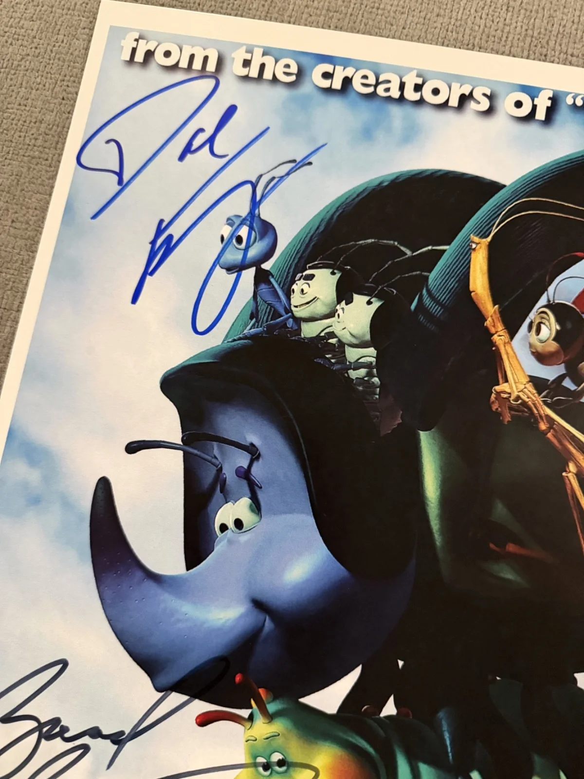 Dave Foley, Brad Garrett, Julia Louis-Dreyfus, Kevin Spacey — A Bug's Life Signed Poster 11x17 – Kevin Spacey, Foley, Garrett, Dreyfus w/ COA, image 2