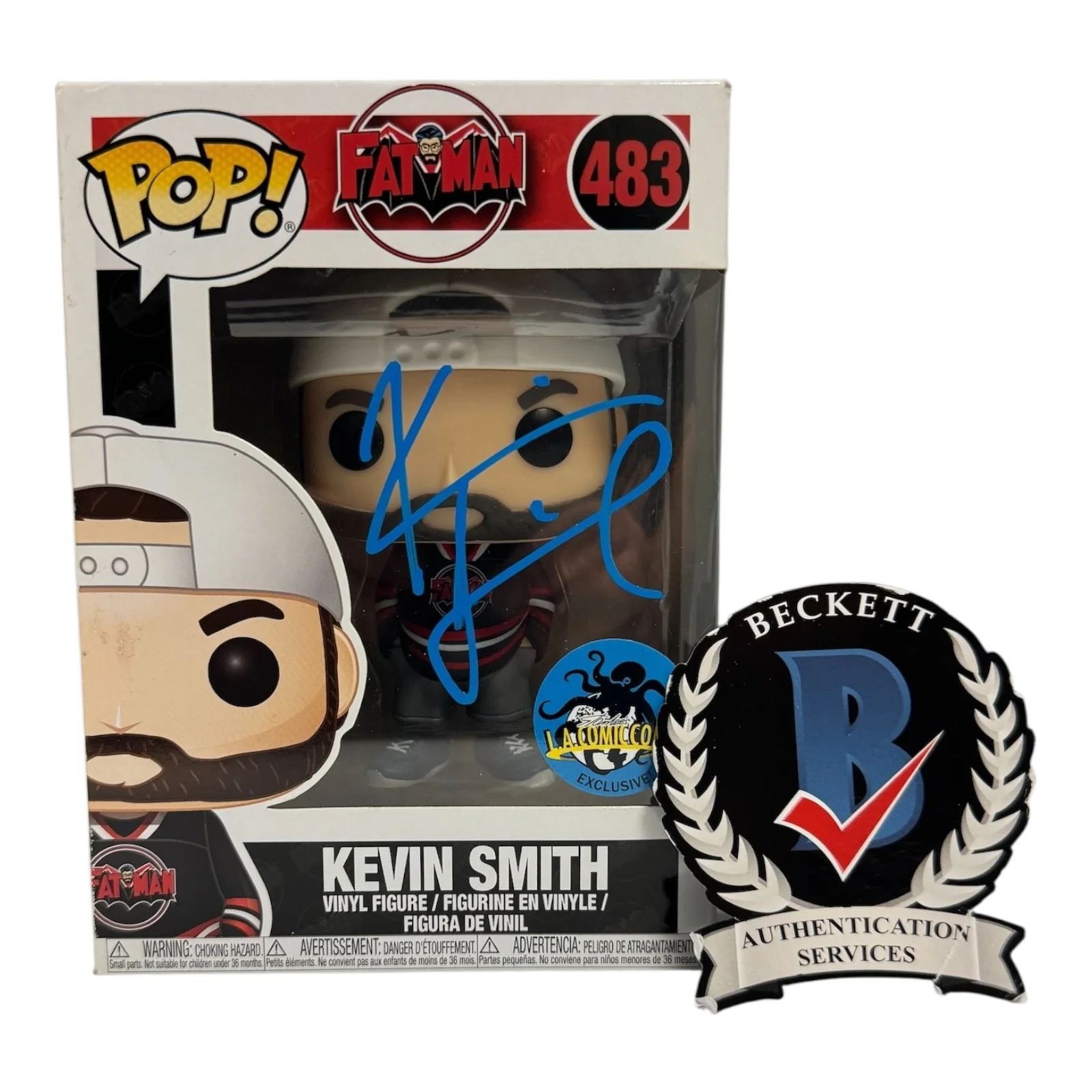 KEVIN SMITH — KEVIN SMITH SIGNED AUTOGRAPH FUNKO POP 483 JAY & SILENT BOB BECKETT BAS FAT MAN
