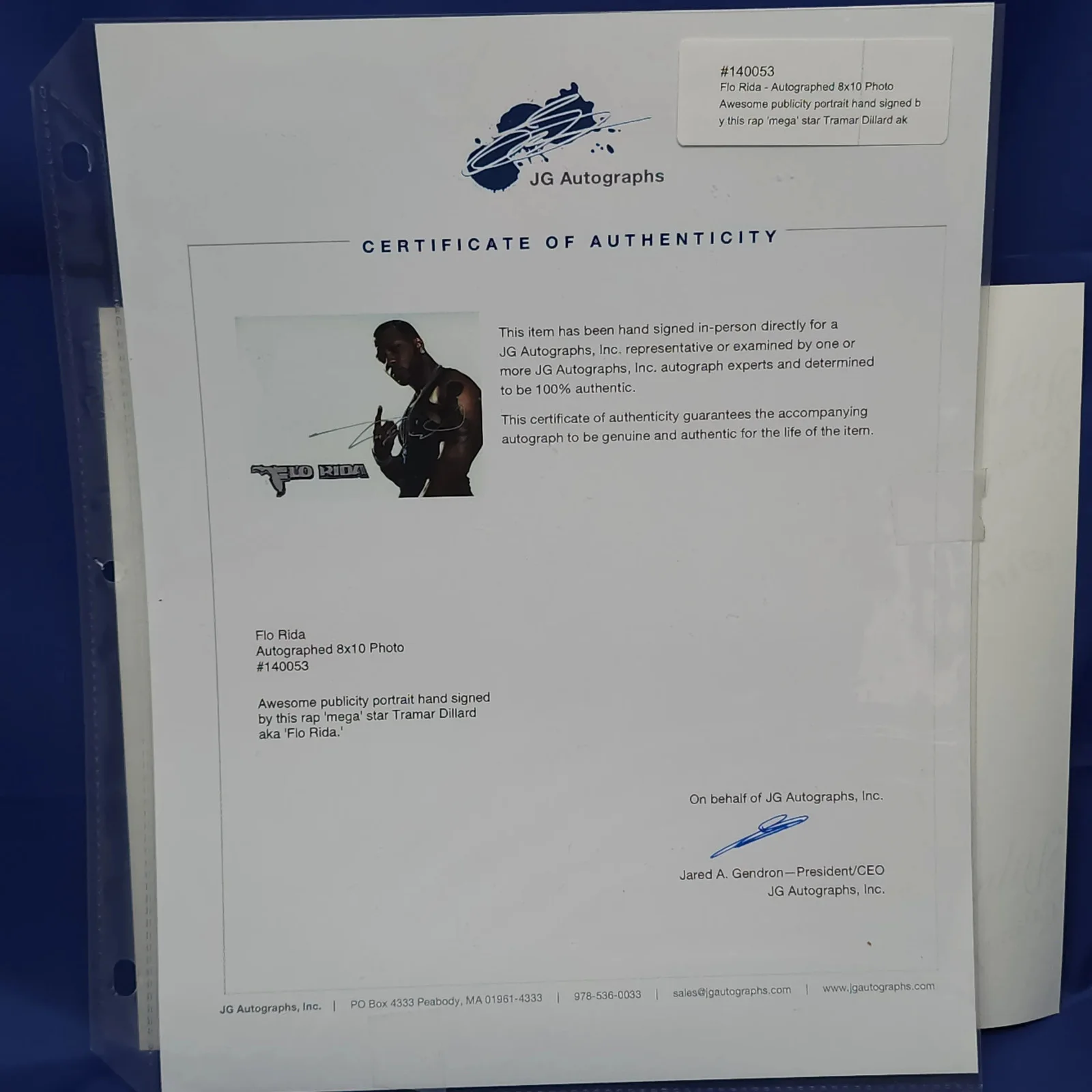 Flo Rida Signed Autographed 8x10 Photo JG Autographs COA, изображение 3